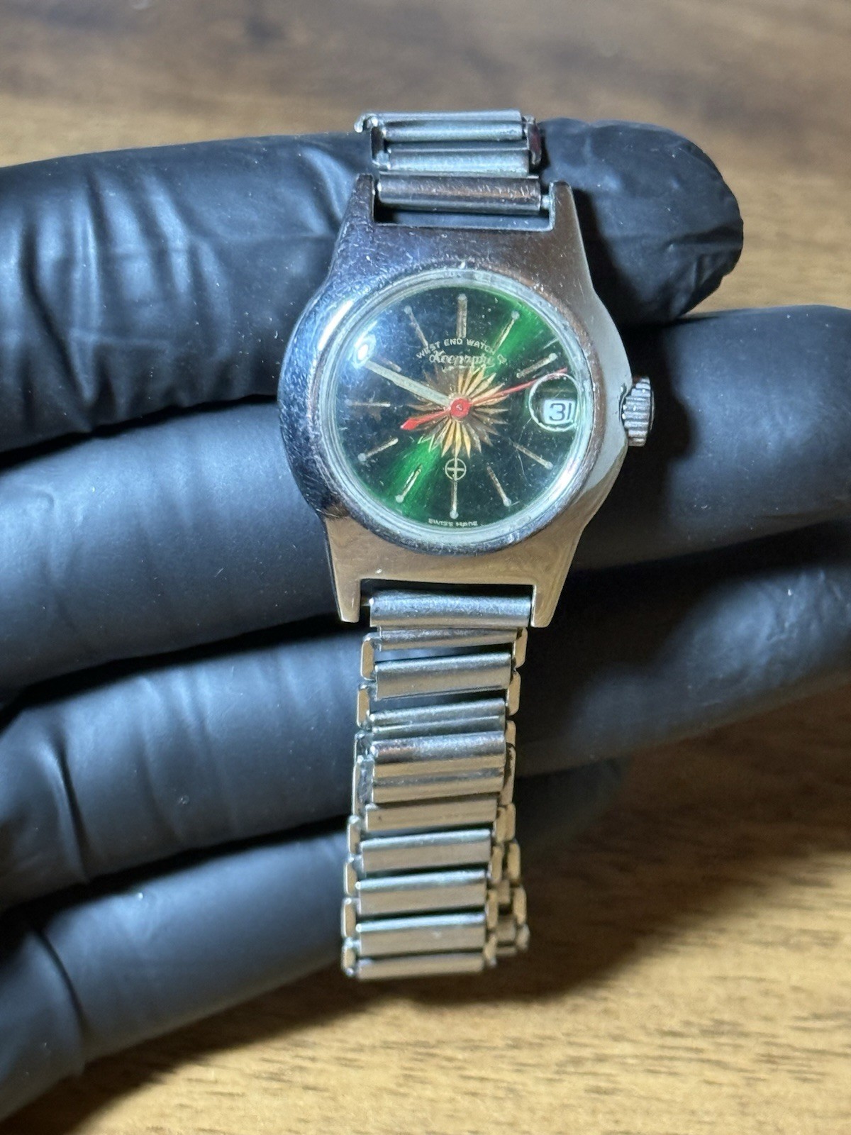 Vintage West End Rare Green Dial Manual Wind Gents Watch 26mm Swiss Made Vintage West End Rare Green Dial Manual Wind Gents Watch 26mm Swiss Made