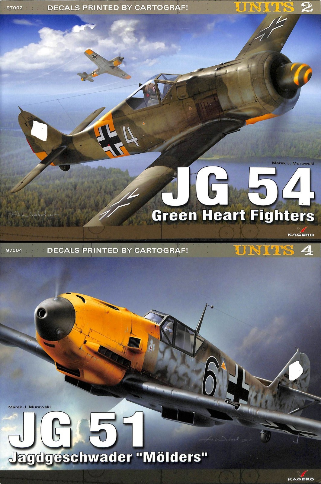 Lot of 2 Kagero Units Series Books Decals JG 54 Green Heart JG 51 Jagdgeschwader Lot of 2 Kagero Units Series Books Decals JG 54 Green Heart JG 51 Jagdgeschwader