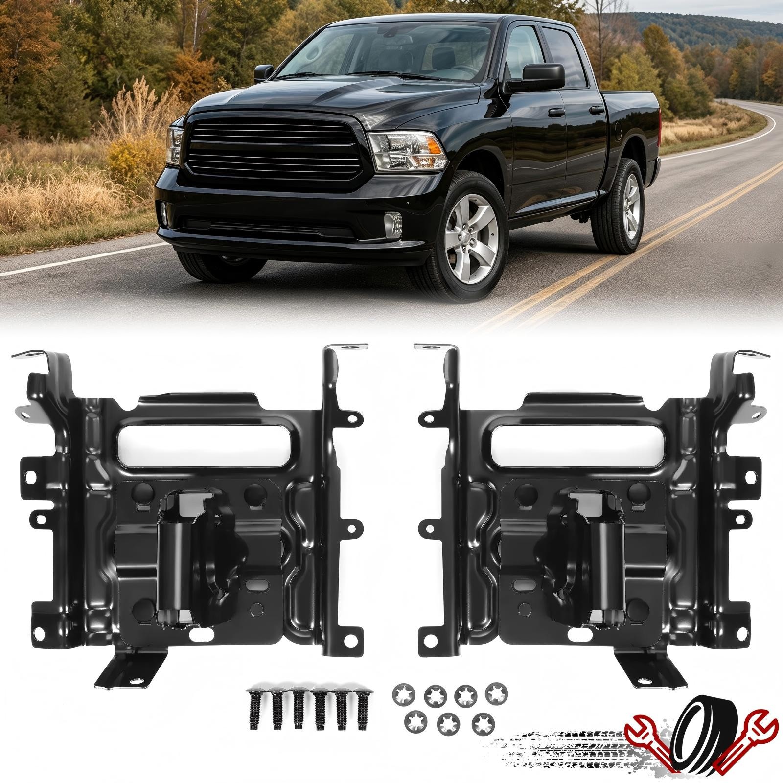 Front Bumper Bracket For 2013-2022 2023 Ram 1500 Left & Right #68232485AA Front Bumper Bracket For 2013-2022 2023 Ram 1500 Left & Right #68232485AA