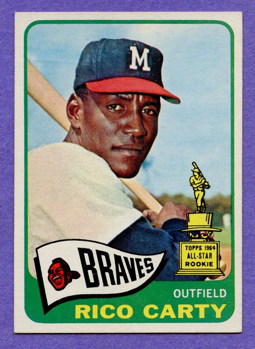 1965 Topps Rico Carty #305 Braves Topps Rookie Centered EX-MT 1965 Topps Rico Carty #305 Braves Topps Rookie Centered EX-MT