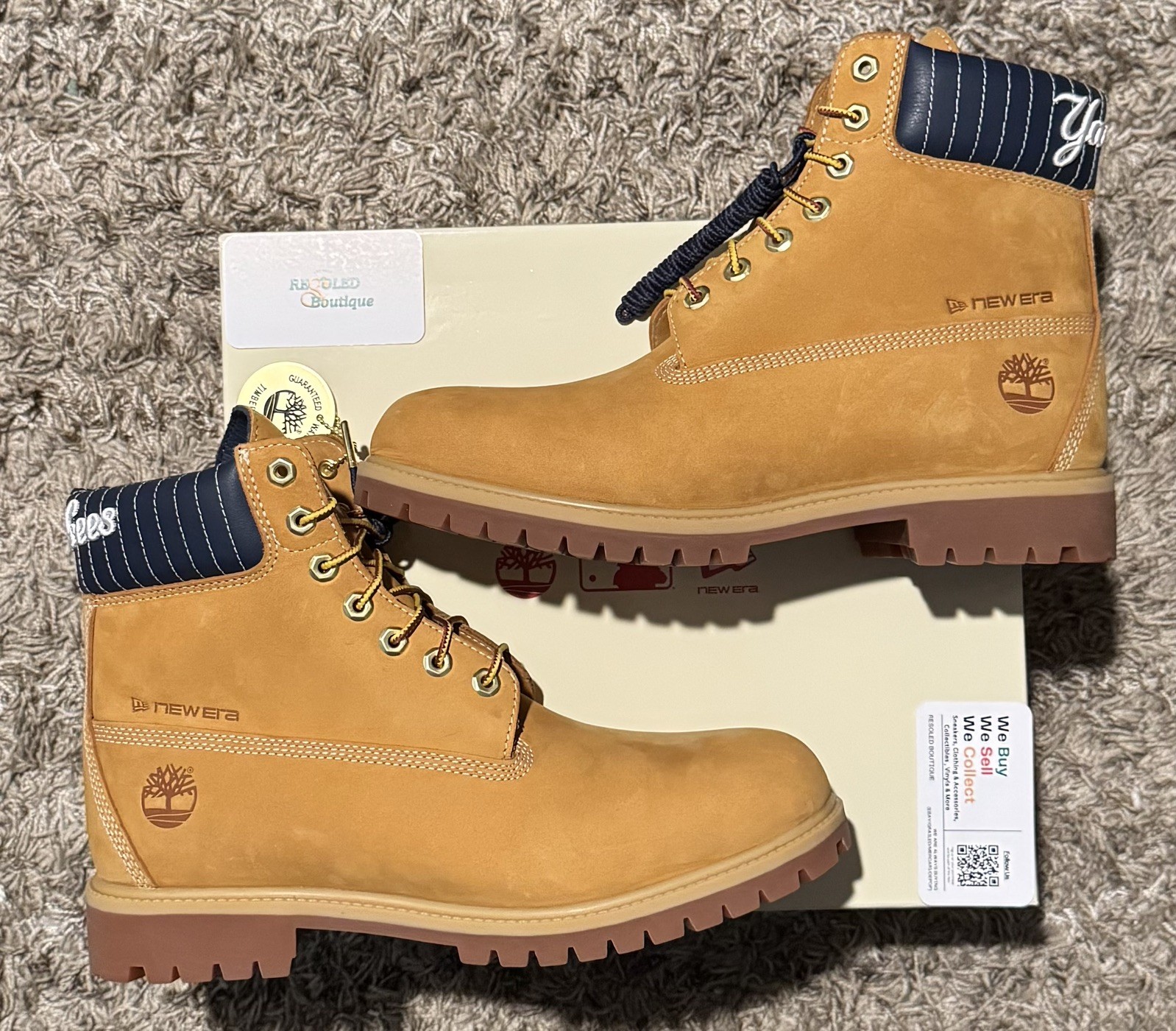 Men\'s Timberland x New Era NY Yankees 6” Waterproof Boots Wheat Nubuck Size 11 M Men\'s Timberland x New Era NY Yankees 6” Waterproof Boots Wheat Nubuck Size 11 M