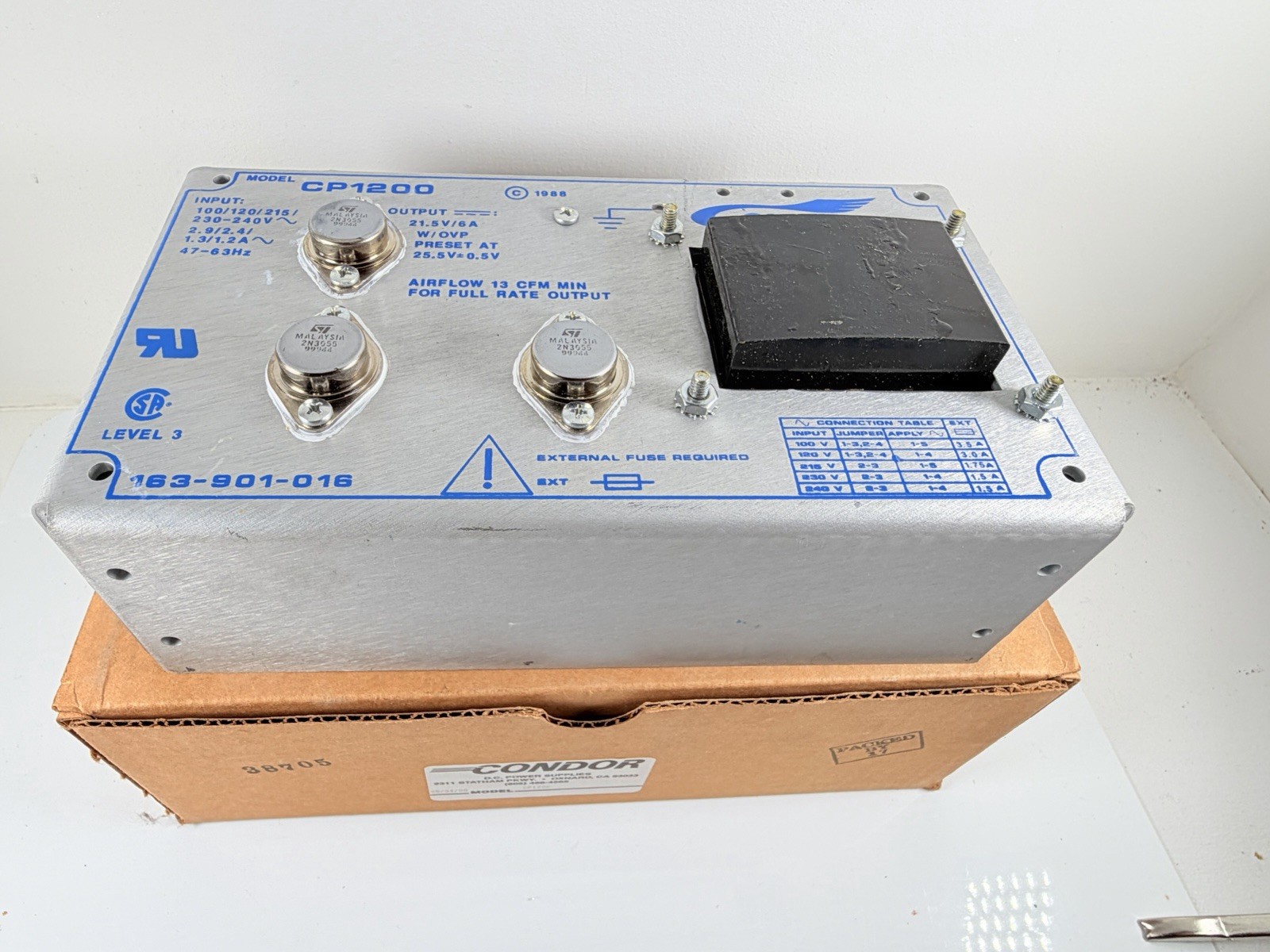 CONDOR POWER SUPPLY MODEL# CP1200 ... MM-765 CONDOR POWER SUPPLY MODEL# CP1200 ... MM-765