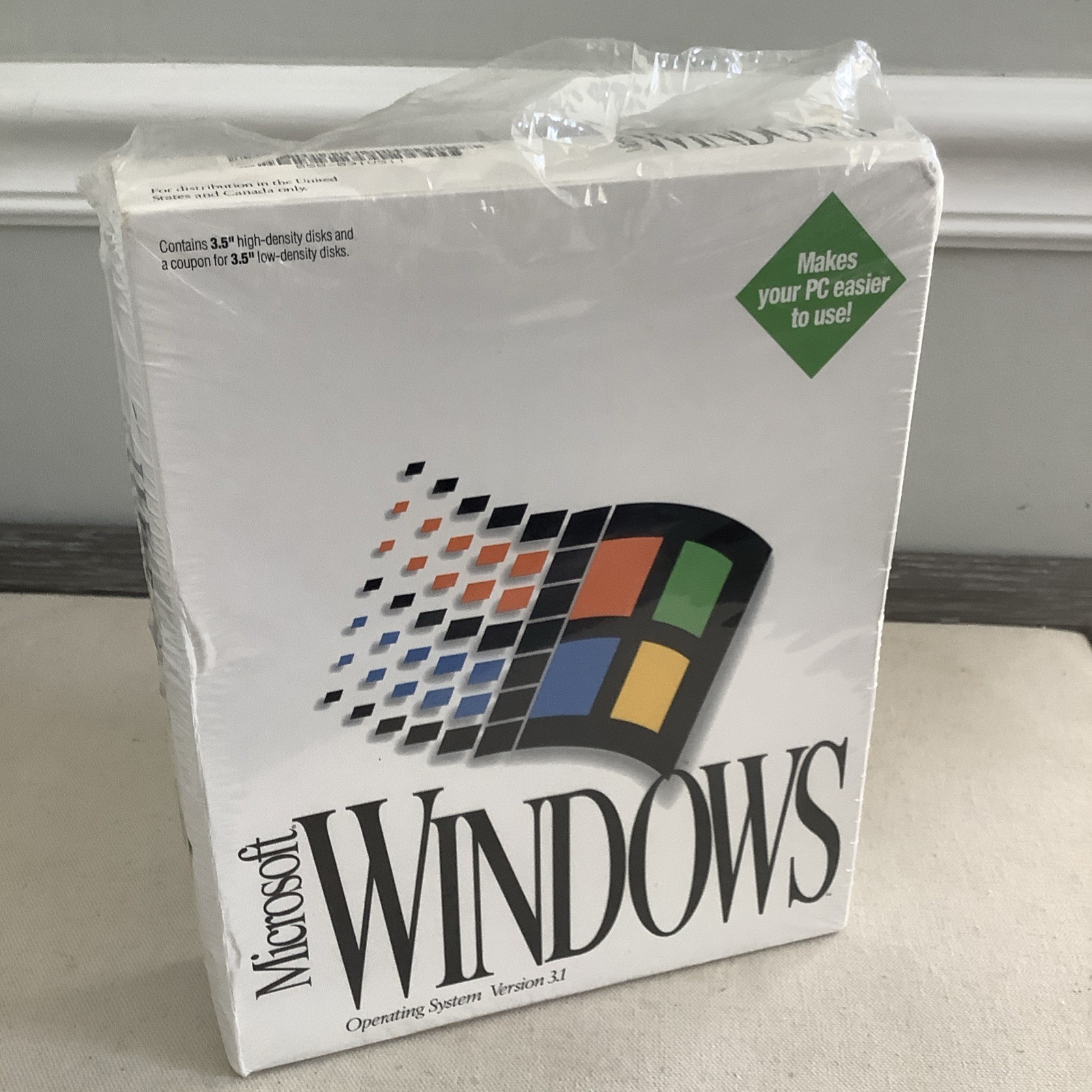 Microsoft Windows 3.1 Vintage 1994 Retail Box COA Hologram Original READ