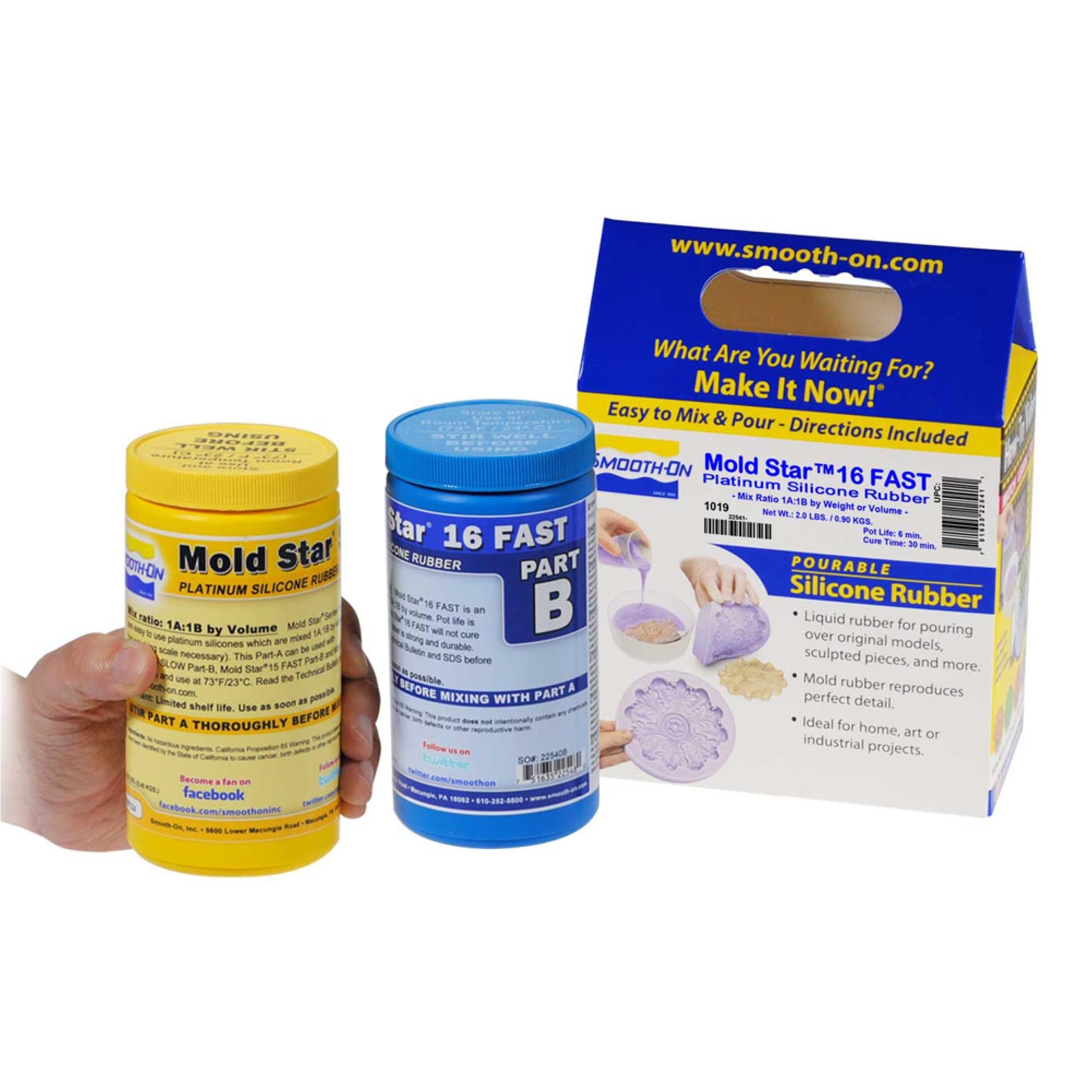 Smooth-On Mold Star 16 Fast Silicone Rubber Mold Making Kit - Pint