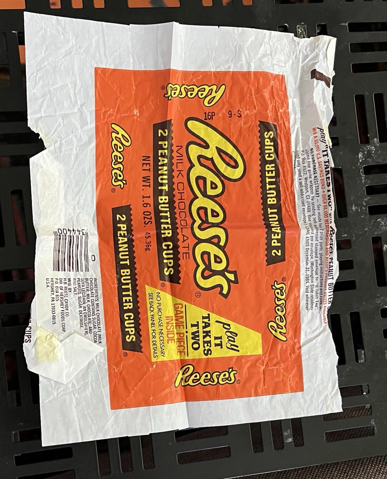 vintage candy bar wrapper Reese’s 80’s Rare