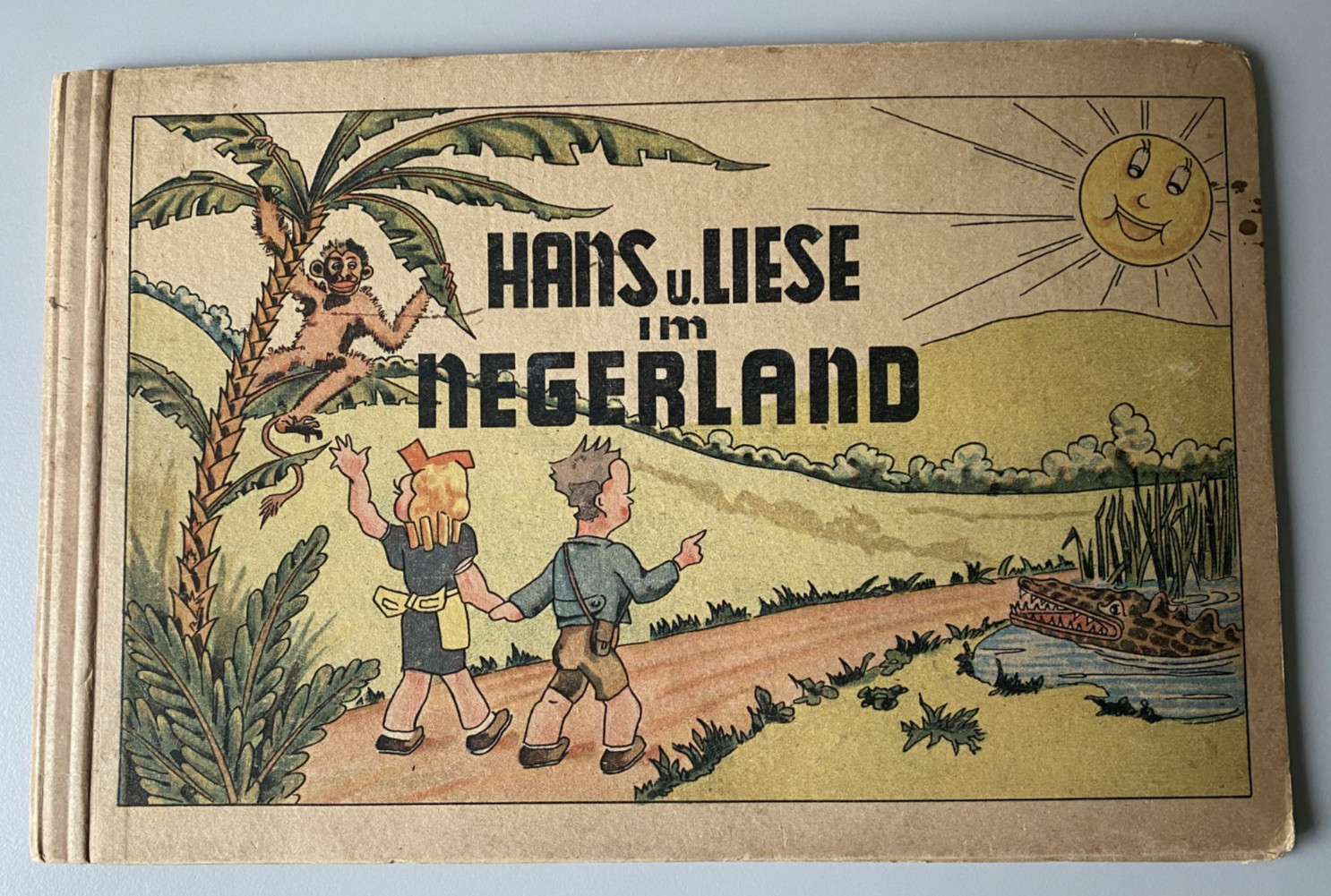 Hans und Liese im Negerland, Original Bilderbuch von 1947 Wien, gebunden