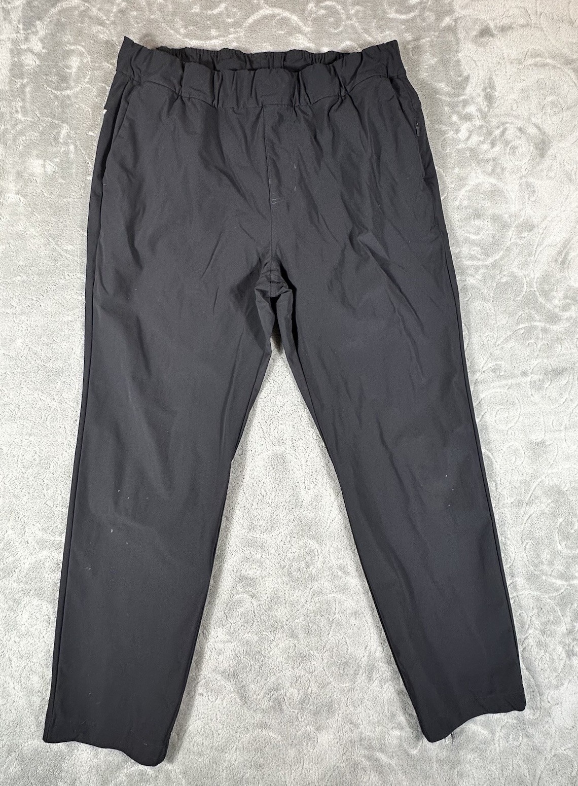 Vuori Womens Large Miles Ankle Pants Black Performance Pull On Jogger Stretch Vuori Womens Large Miles Ankle Pants Black Performance Pull On Jogger Stretch