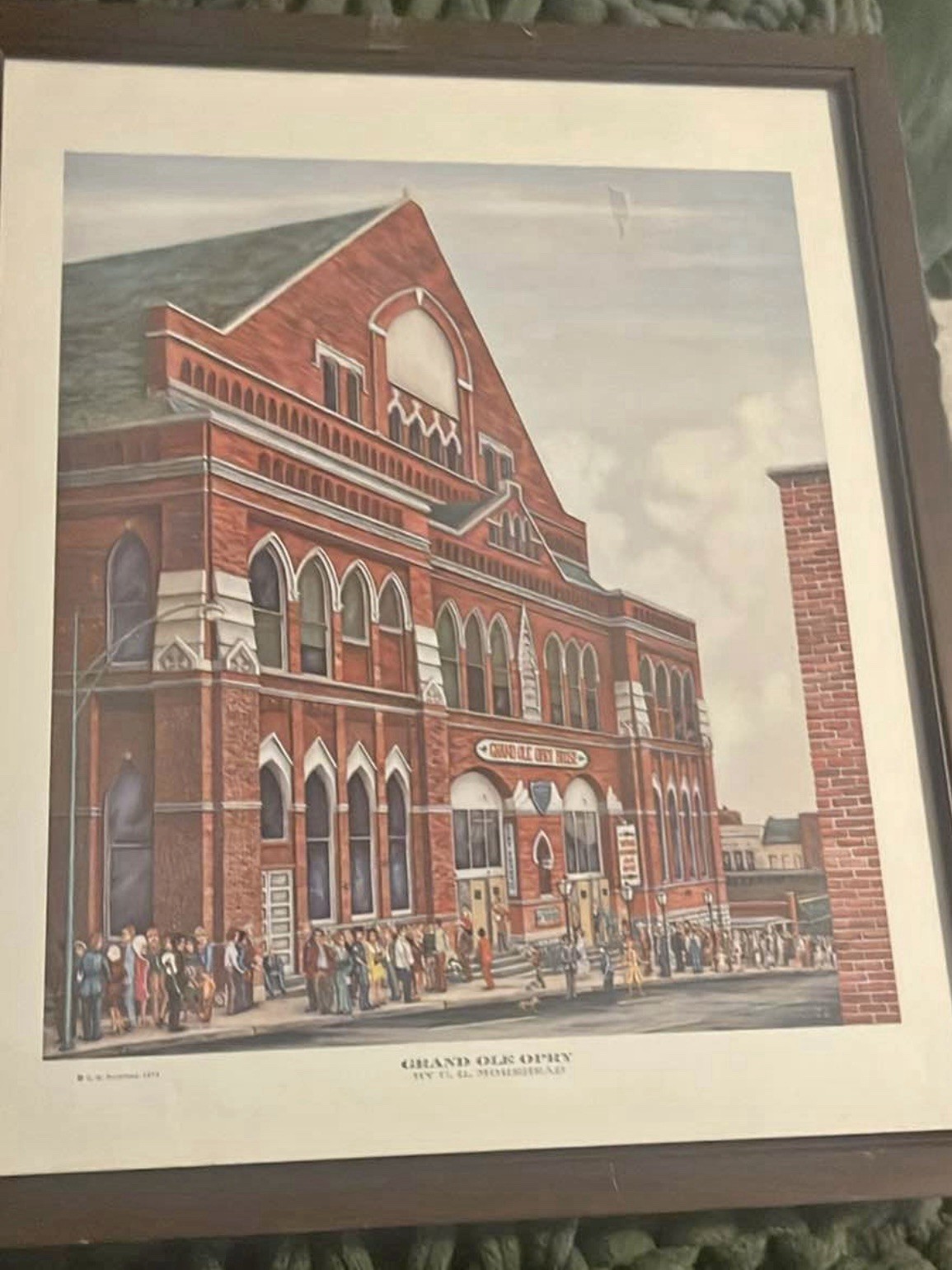 VTG CG Morehead 16x13 Grand Ole Opry Framed Print Nashville TN 1973 Music VTG CG Morehead 16x13 Grand Ole Opry Framed Print Nashville TN 1973 Music