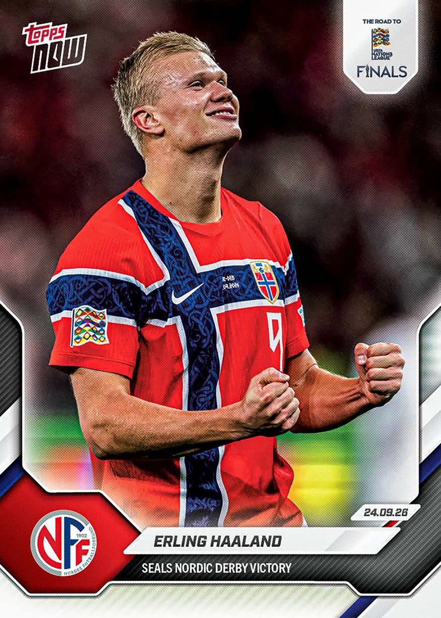 Erling Haaland - 2026-27 UEFA Nations League Topps NOW® - Card 1 - *PRESALE*