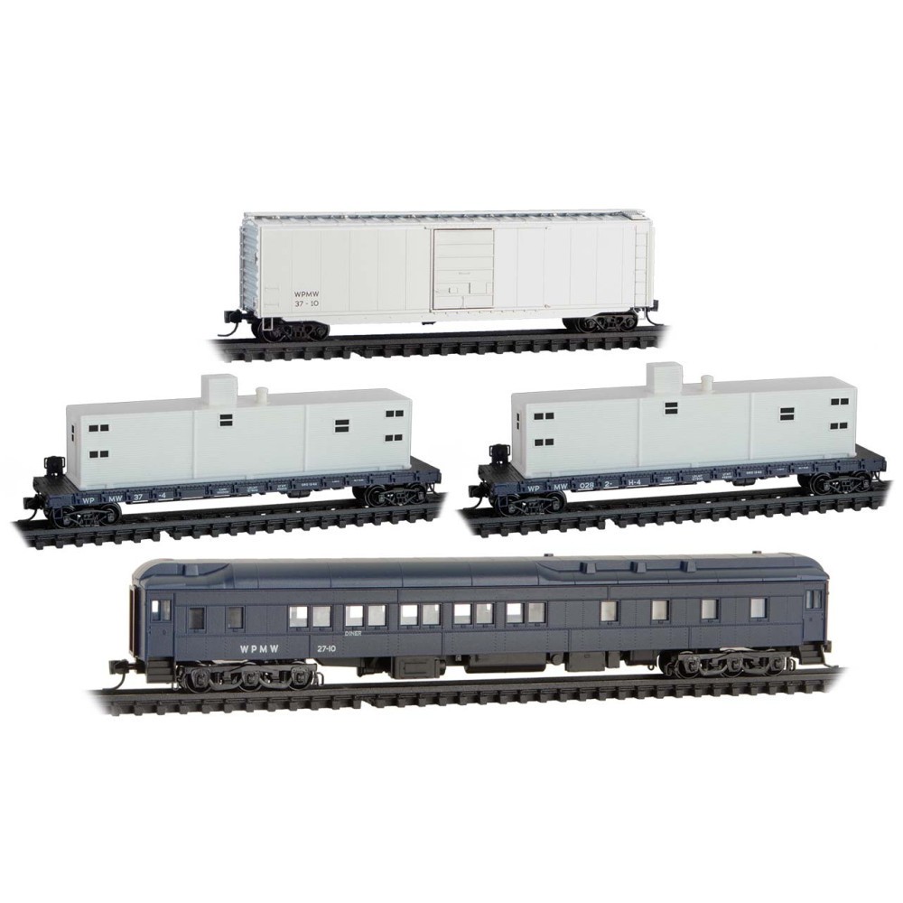 Micro-Trains Line 98302275 - Western Pacific® MOW 4-Pack Western Pacific (WP... Micro-Trains Line 98302275 - Western Pacific® MOW 4-Pack Western Pacific (WP...