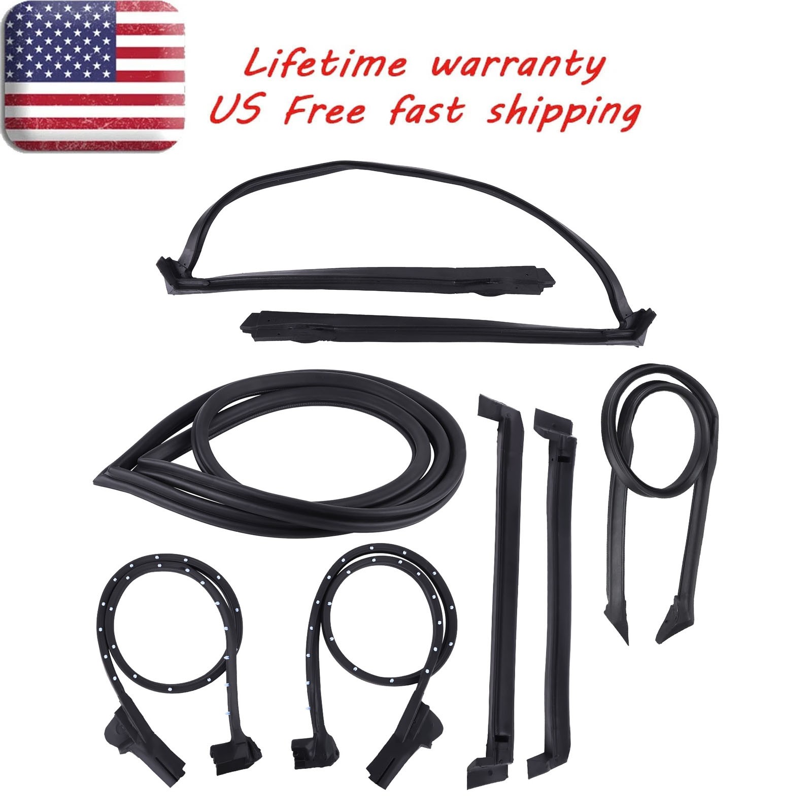7pcs Weather Strip Seal Kit for Chevrolet Corvette C4 1990-1996 9096GGW 8489GGW