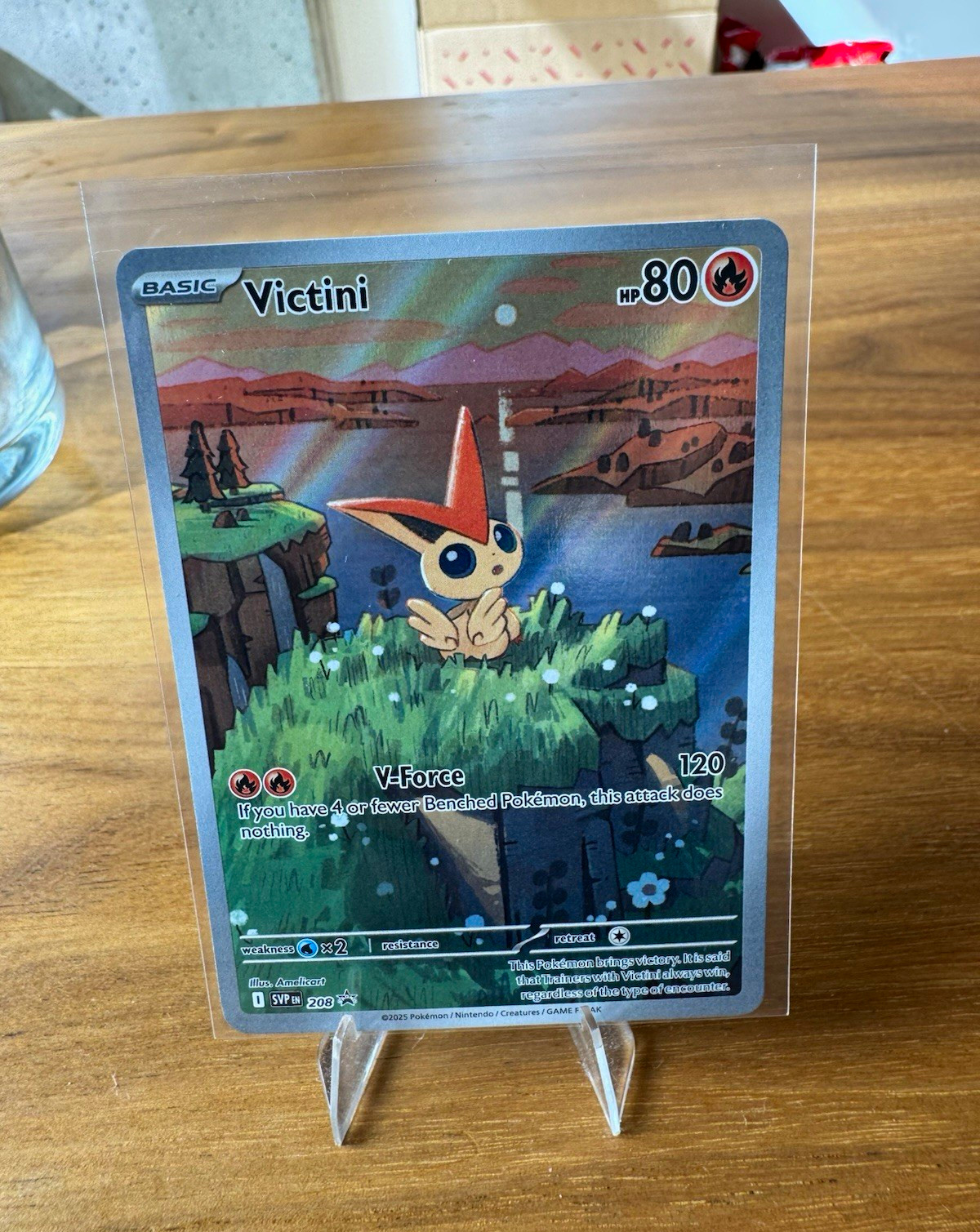 Pokemon TCG Victini 208 SV Scarlet & Violet Promo Holo English Basic 80 HP