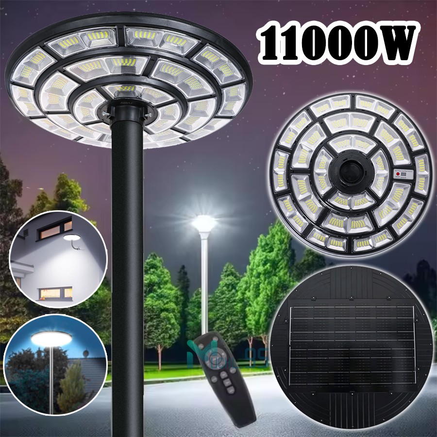 11000W Commercial LED Solar Street Lights Outdoor Dusk to Dawn High-lighted Lamp