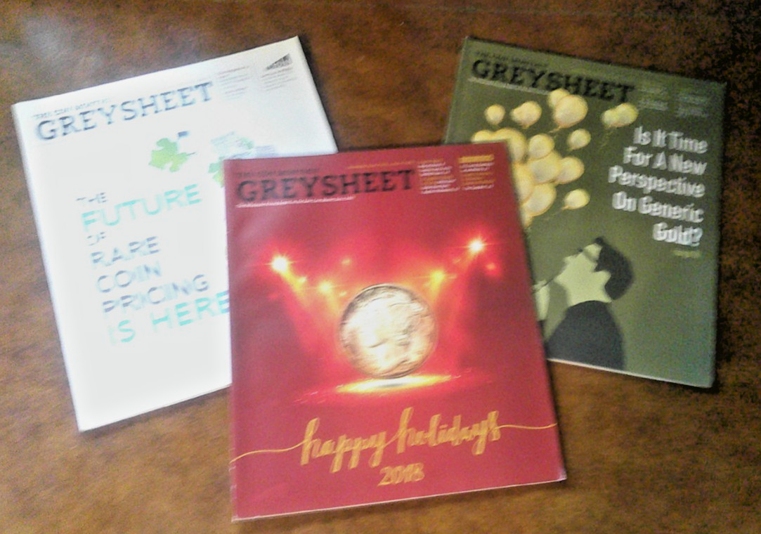 3-Official Greysheet Magazines CDN WHOLESALE PRICING REPORT AUG / NOV / DEC 2018