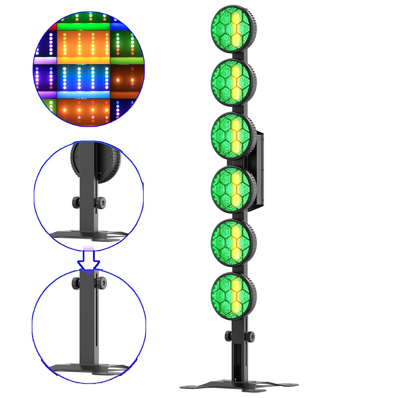 350W 6 LED RGB COB Par Light LED DMX Stage Light Audience Blinder DJ Disco Party 350W 6 LED RGB COB Par Light LED DMX Stage Light Audience Blinder DJ Disco Party