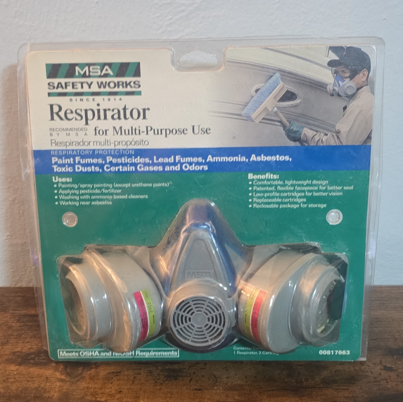 MSA Safety Works Multi-Purpose Respirator 00817663 Dual Cartridge Mask NEW MSA Safety Works Multi-Purpose Respirator 00817663 Dual Cartridge Mask NEW