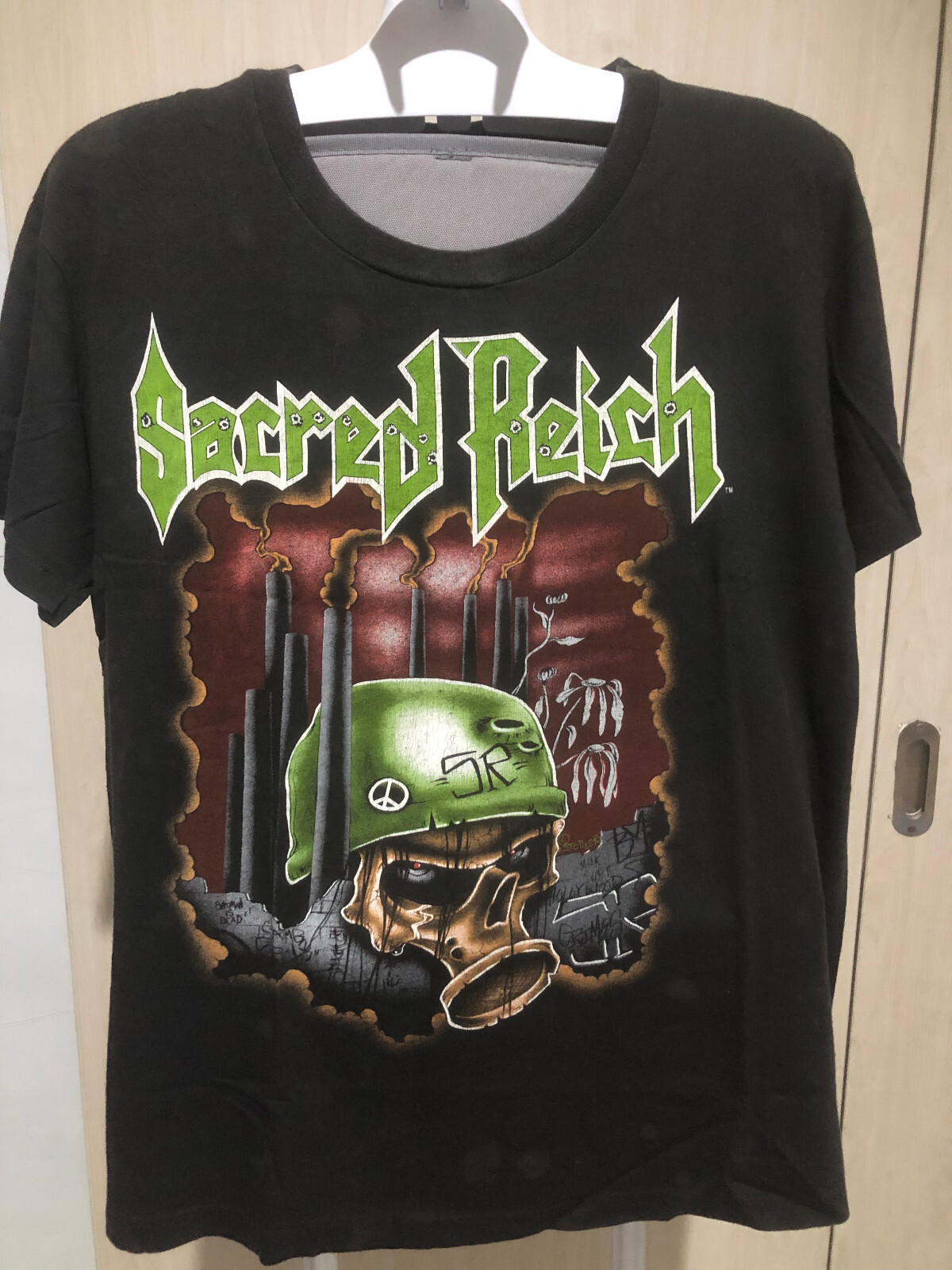 Rare Sacred Reich Heavy Graphic Tee Men Women Full Size MM148