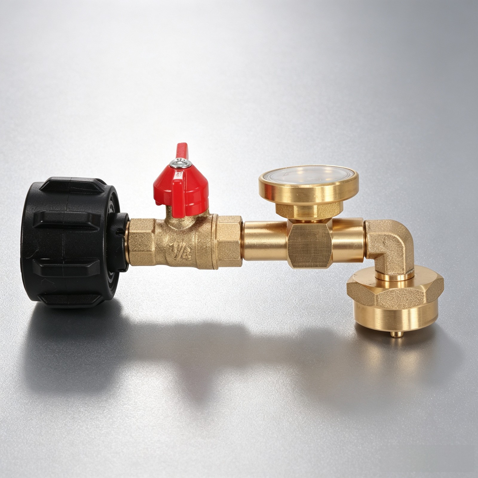 With Gauge Valve Propane Adapter for Refilling 1lb to 20lb Tanks