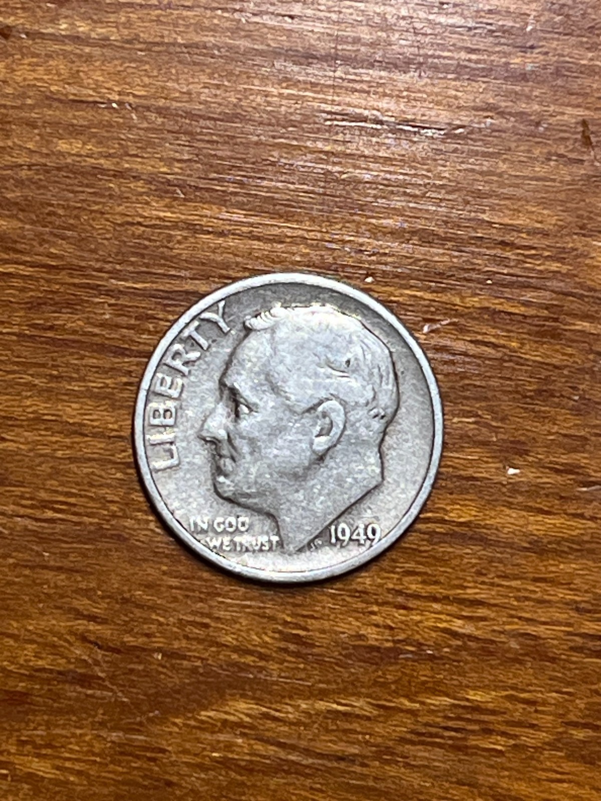 1949 D Roosevelt Dime VF Low Shipping Fee Insured Tracked 1949 D Roosevelt Dime VF Low Shipping Fee Insured Tracked