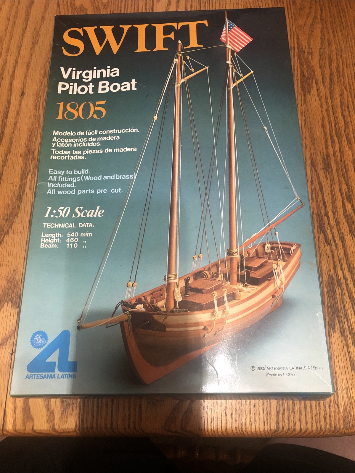 Artesania Latina Swift Virginia Pilot Boat 1805 1:50 Scale Model Kit For Parts 