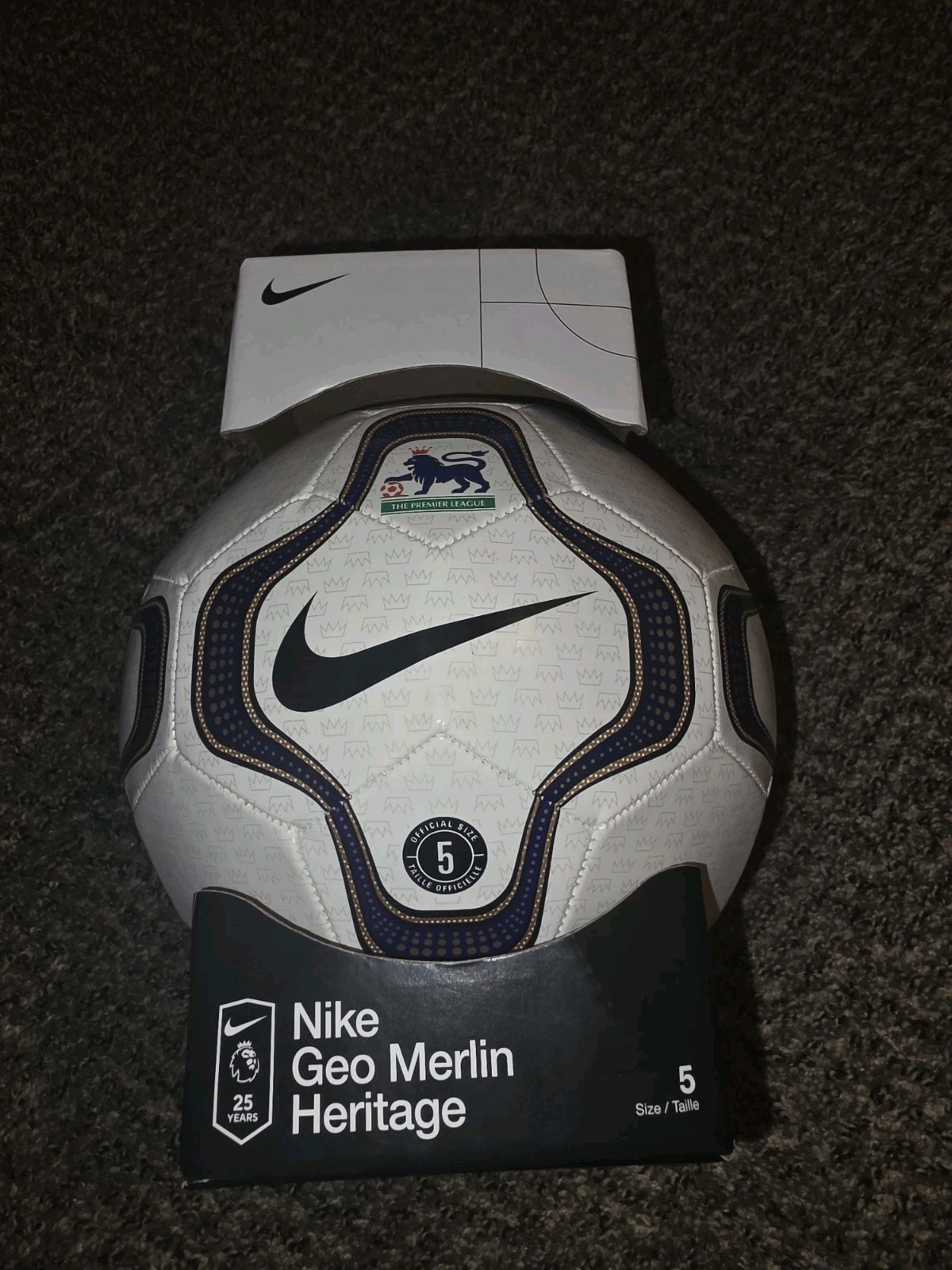 Nike Geo Merlin Heritag- Premier League Soccer Ball New In Box Size 5 Nike Geo Merlin Heritag- Premier League Soccer Ball New In Box Size 5