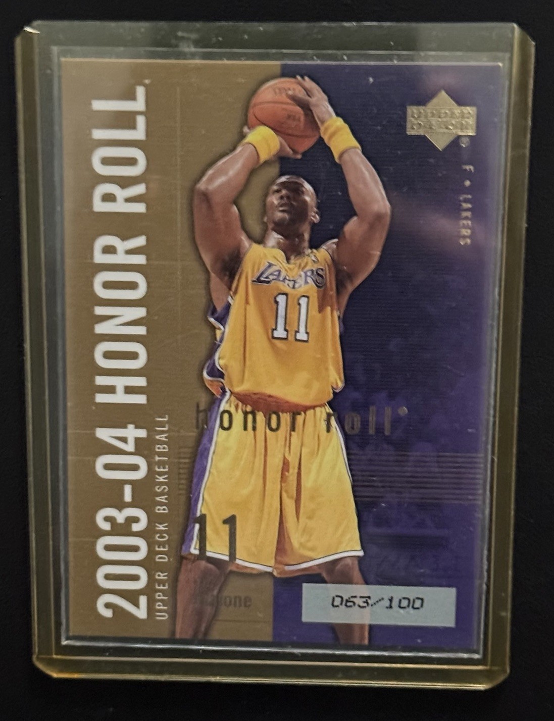 2003-04 Upper Deck Honor Roll Karl Malone Gold #63/100 2003-04 Upper Deck Honor Roll Karl Malone Gold #63/100