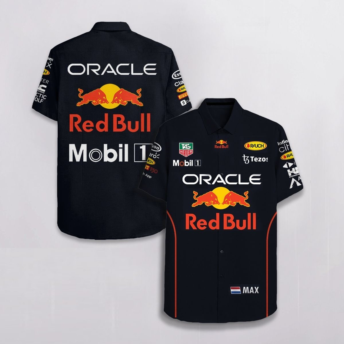 HOT Men Max Verstappen Red Bull Racing Comfort Button Shirt All Size S-5XL