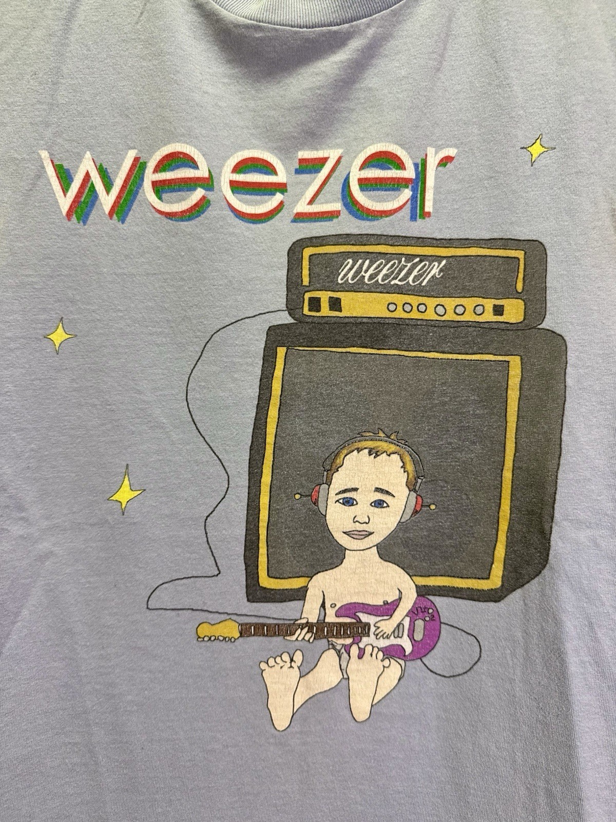 Vintage 2002 Weezer Enlightenment Tour Cutoff Band Tee Shirt ASL174