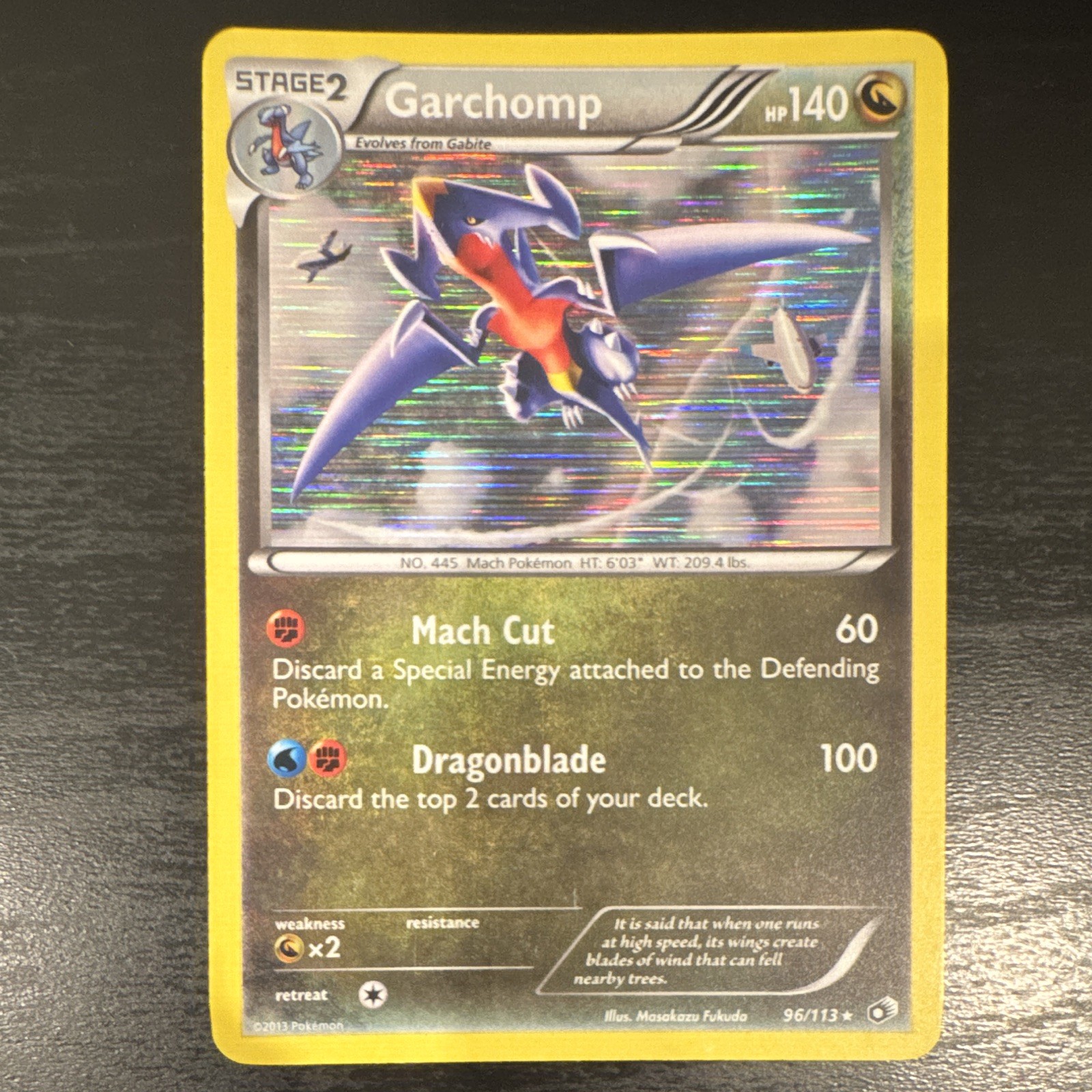 Garchomp 96/113 Legendary Treasures Holo MP 2013 Pokemon BW Black And White Era Garchomp 96/113 Legendary Treasures Holo MP 2013 Pokemon BW Black And White Era