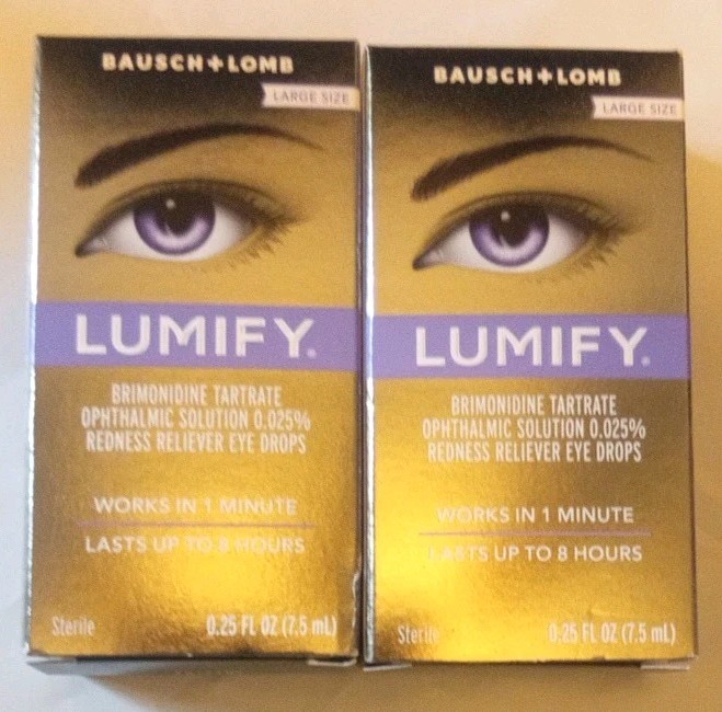 SALE 2 Large Lumify Eye Drops. 7.5 ML NEW USA 2028 Exp SALE 2 Large Lumify Eye Drops. 7.5 ML NEW USA 2028 Exp