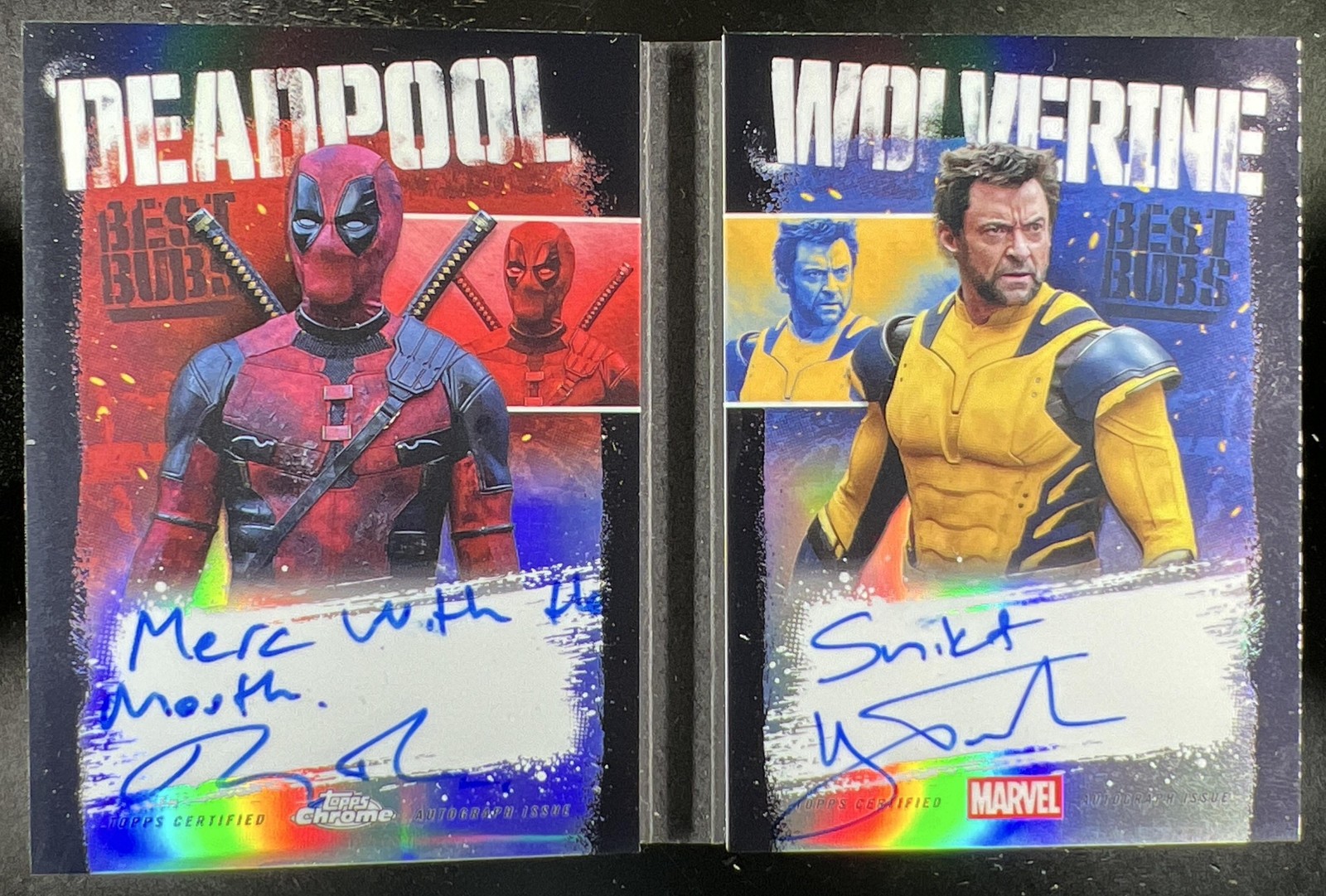 2025 Topps Chrome Deadpool Ryan Reynolds Hugh Jackman Dual Inscribed Auto Book 2025 Topps Chrome Deadpool Ryan Reynolds Hugh Jackman Dual Inscribed Auto Book