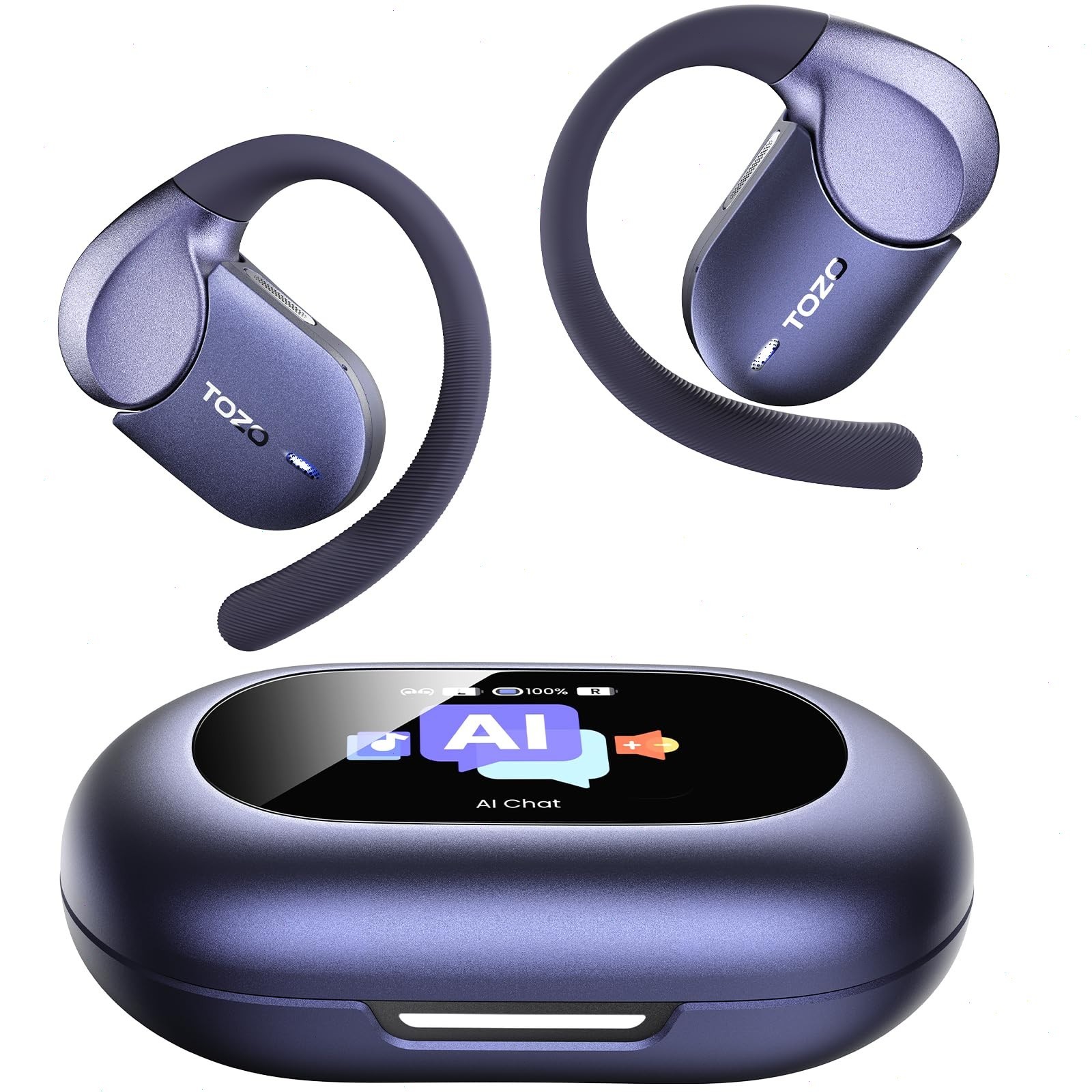 TOZO Open X2 Pro Bluetooth 6.0 AI Smart Open Ear Headphone w/ LCD Digital Screen TOZO Open X2 Pro Bluetooth 6.0 AI Smart Open Ear Headphone w/ LCD Digital Screen