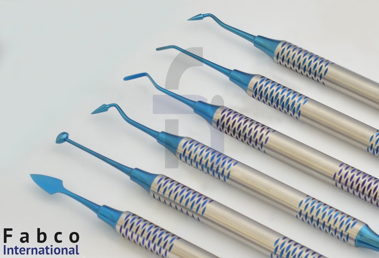 6pcs/set Dental Composite Resin Filling Spatula Repair Restorative Instruments