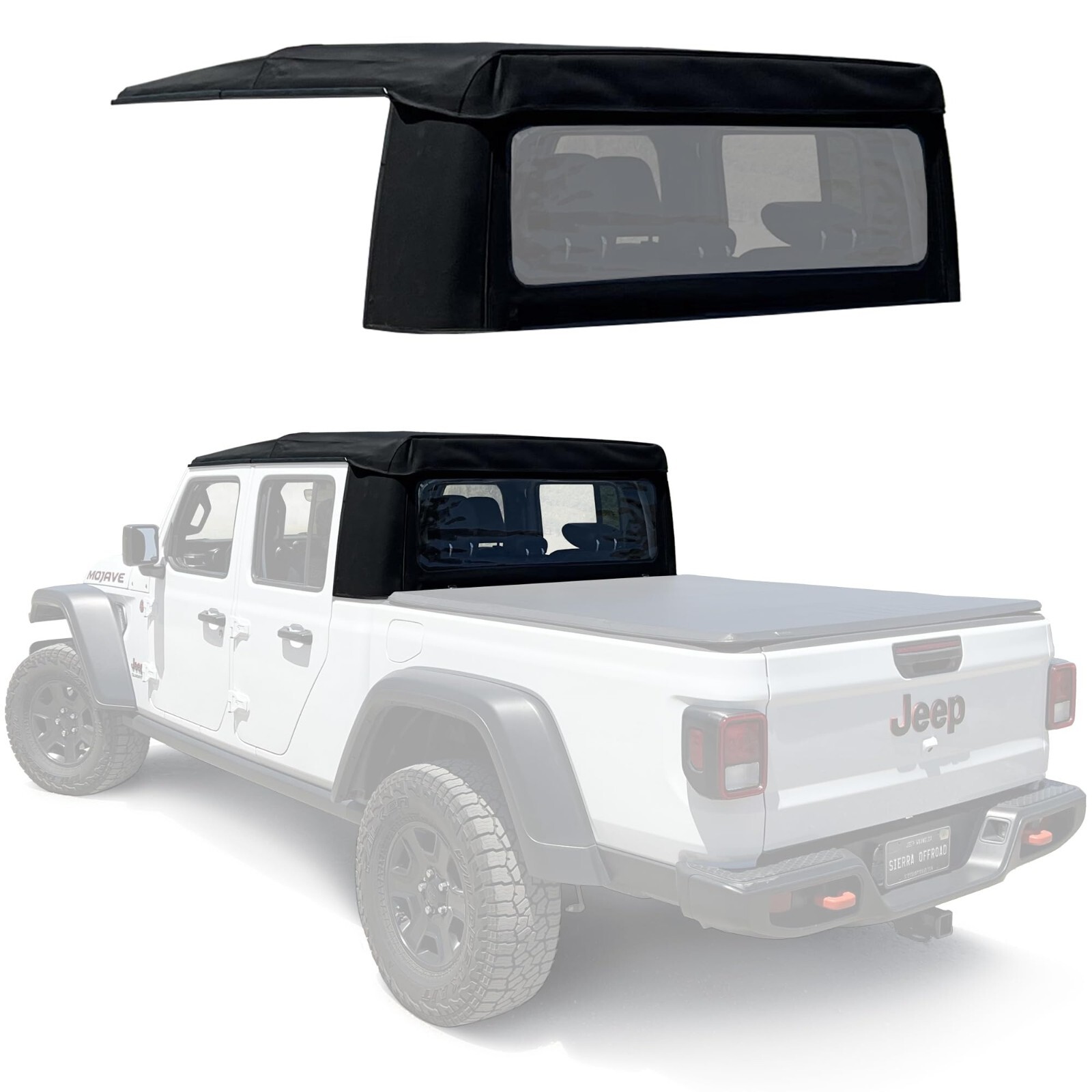 Sierra Offroad Soft Top for 2020 - 2026 Jeep Gladiator JT Black Sailcloth Vinyl Sierra Offroad Soft Top for 2020 - 2026 Jeep Gladiator JT Black Sailcloth Vinyl