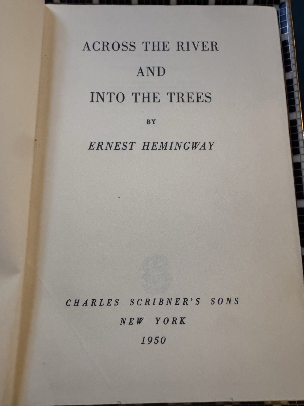 Ernest Hemingway Across the River and Into the Trees HC Scribner 1950 War