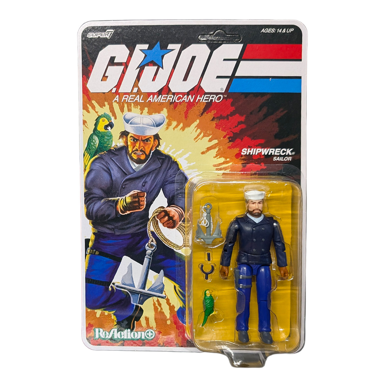 Shipwreck (Peacoat) G.I. Joe (Cartoon) 3 3/4-Inch ReAction+ Figure by Super7