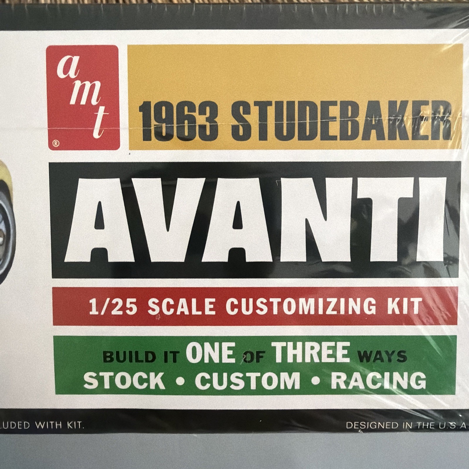 Amt 1963🍻Studebaker🍻Avanti 1/25 Model Build 3 Ways Factory Sealed Amt 1963🍻Studebaker🍻Avanti 1/25 Model Build 3 Ways Factory Sealed