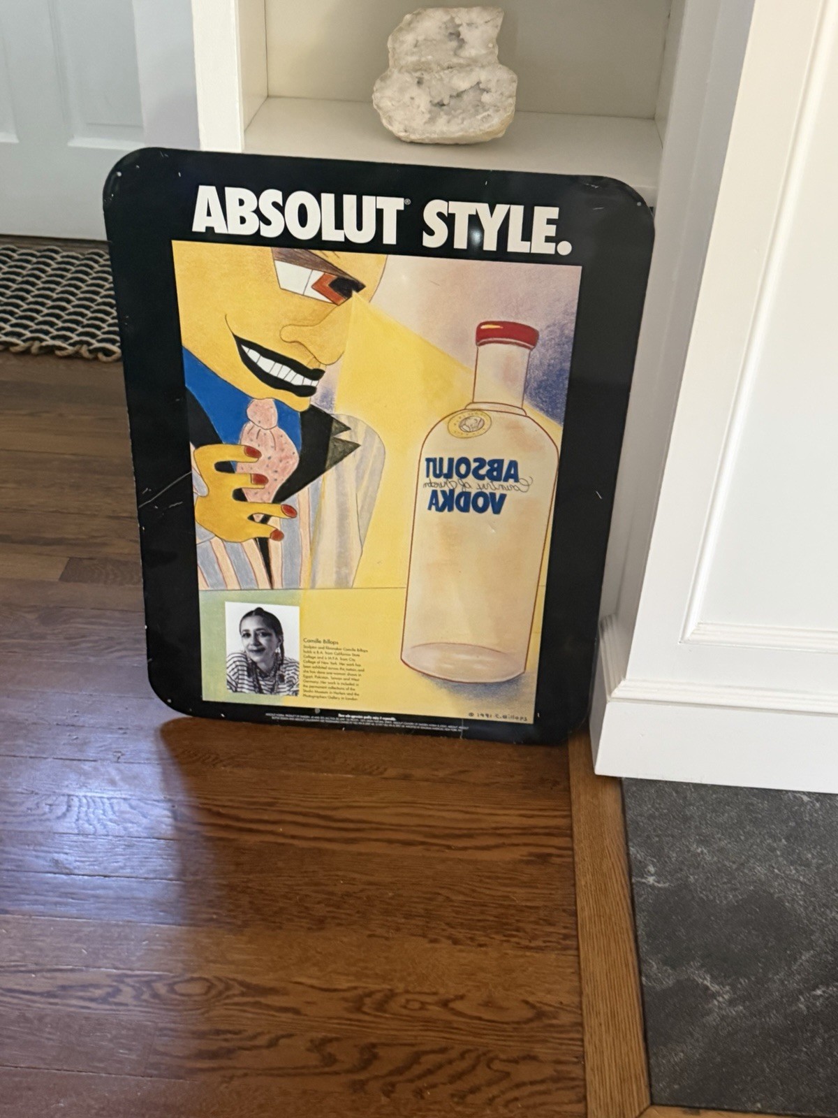 Vintage Absolut Style Vodka Designed By Camille Billops Metal Sign Vintage Absolut Style Vodka Designed By Camille Billops Metal Sign