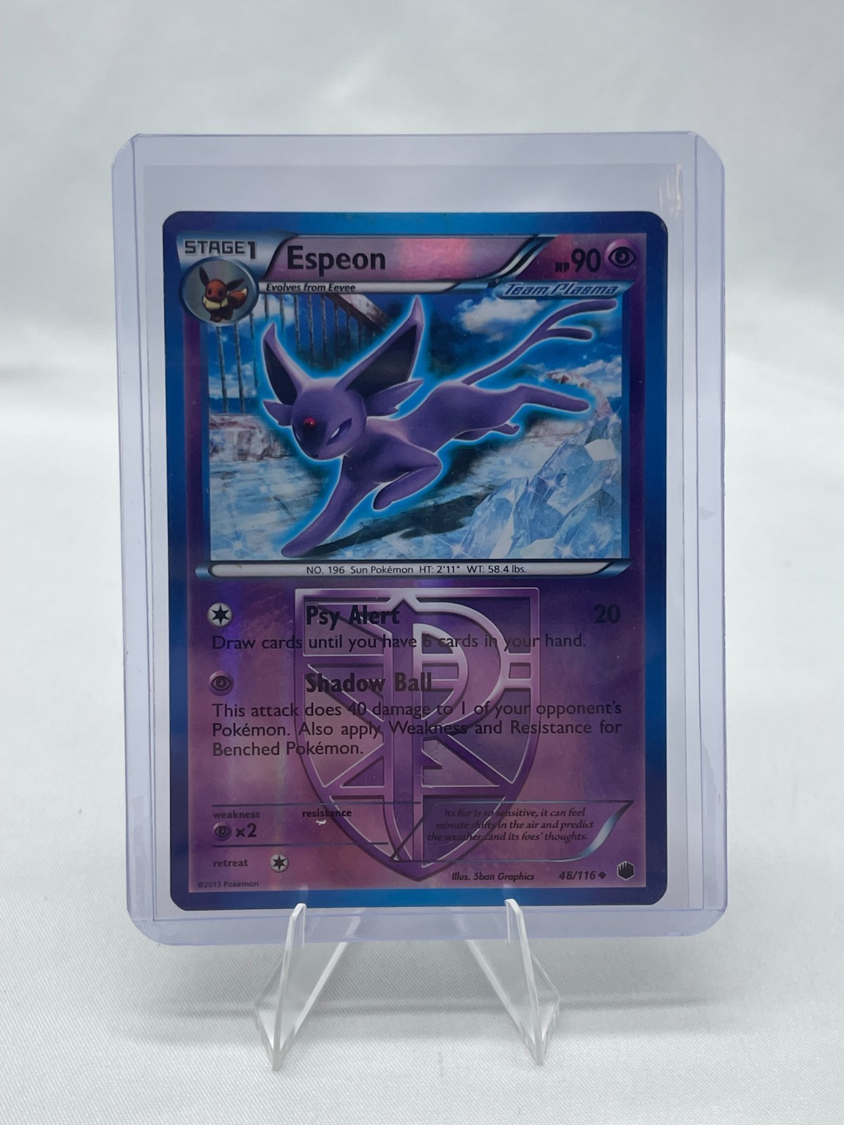 Espeon 48/116 Uncommon Plasma Freeze Pokemon Reverse Holo MP Espeon 48/116 Uncommon Plasma Freeze Pokemon Reverse Holo MP