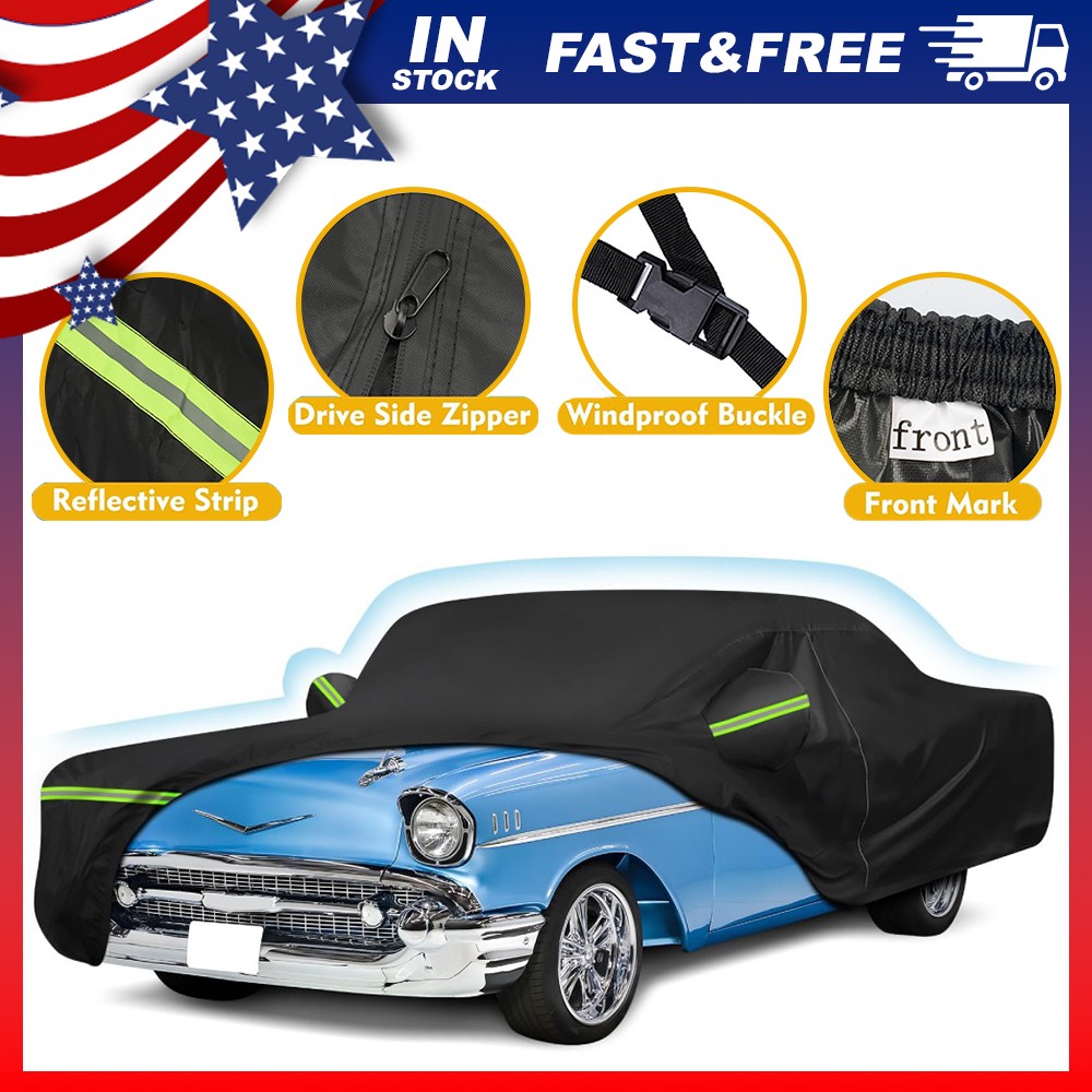 For Chevy Bel Air Sedan 5 Layer Car Cover Outdoor Water Proof Rain Snow Sun Dust