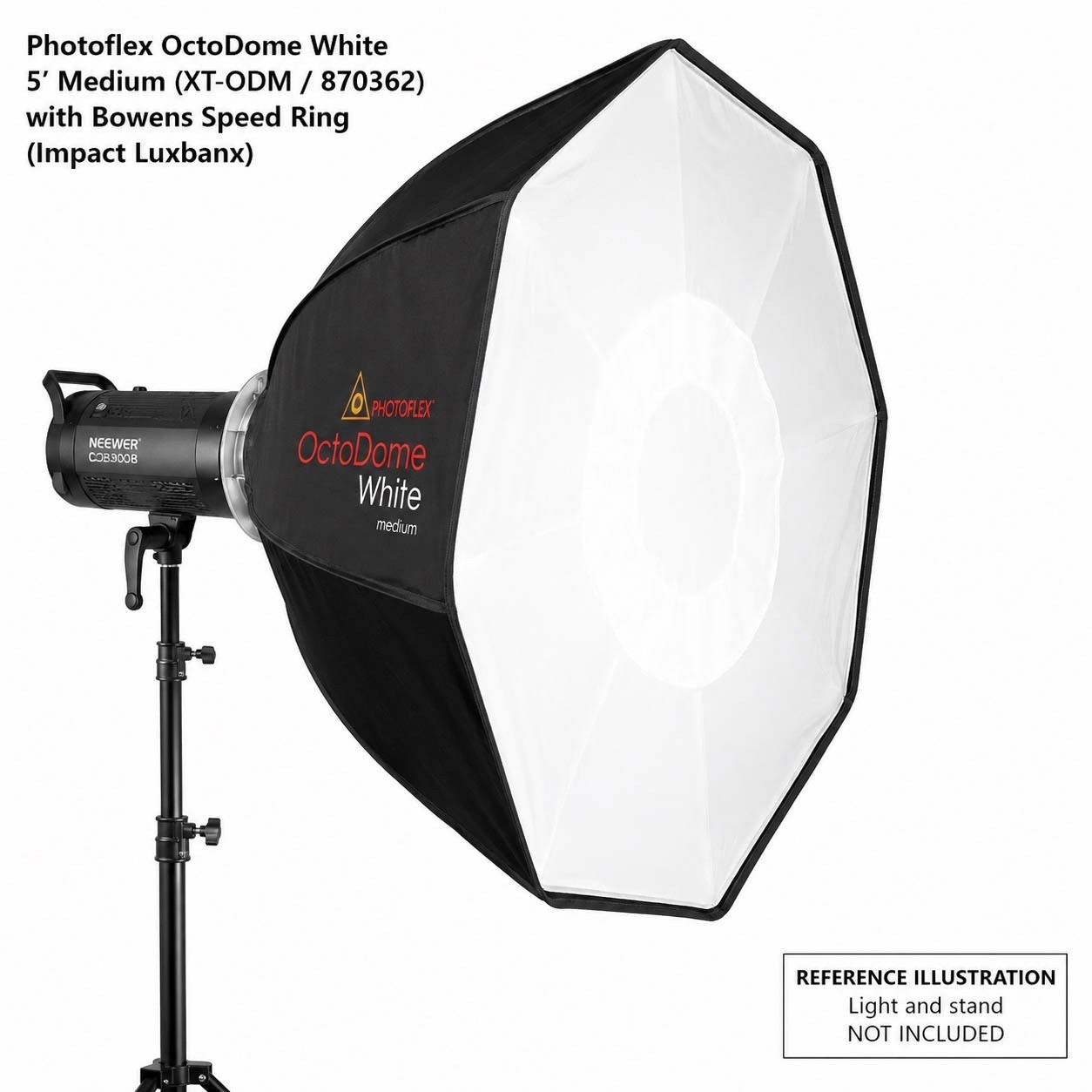 Photoflex OctoDome White Medium 5ft Softbox XT-ODM 870362 Bowens Speed Ring