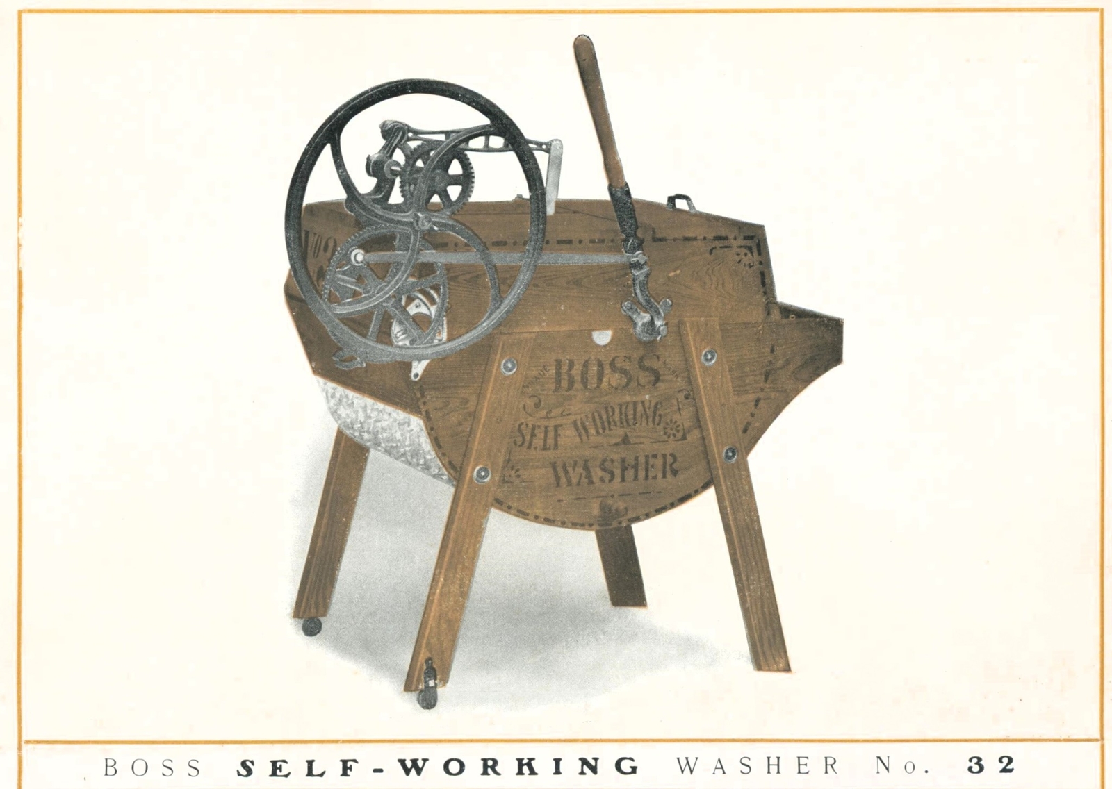 c1905 Boss Washing Machine Co Color Trade Circular Pair Cincinnati No 32 Working c1905 Boss Washing Machine Co Color Trade Circular Pair Cincinnati No 32 Working