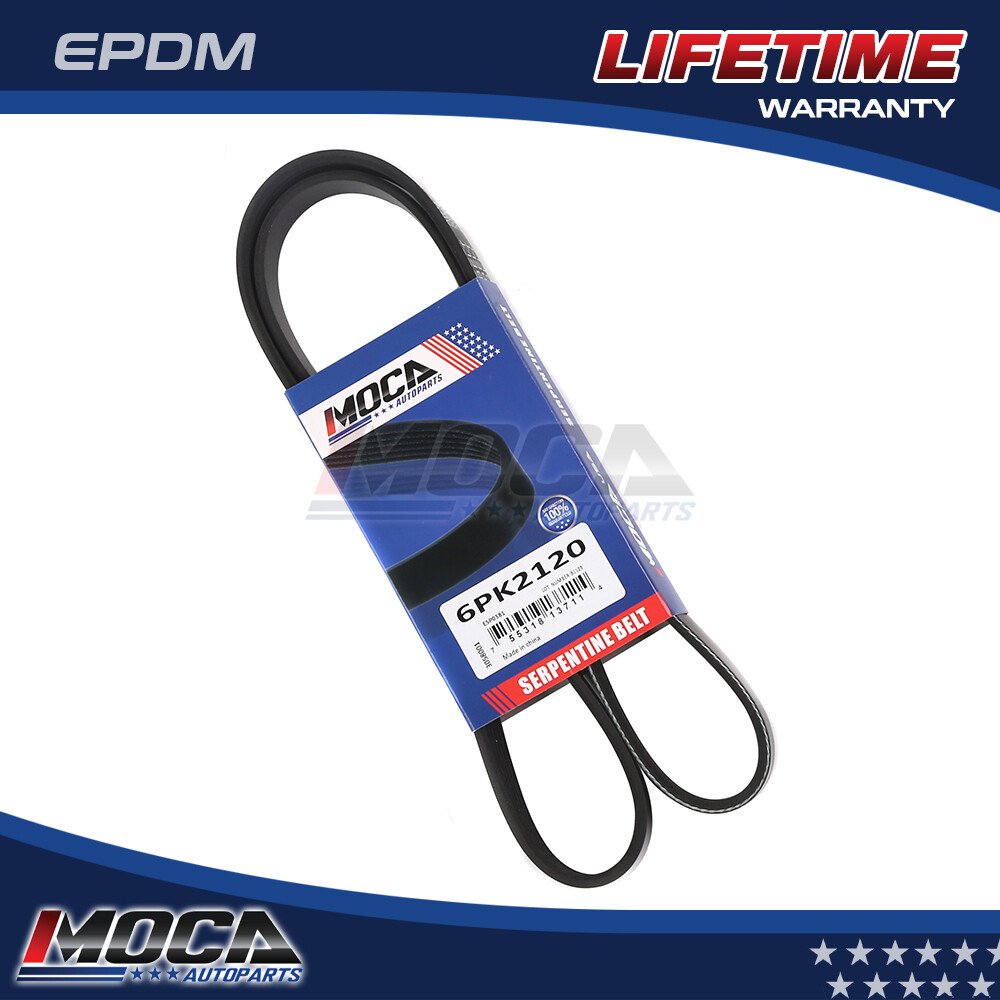 EPDM Serpentine Belt fits Ford Focus Cadillac DeVille Seville Chevrolet 6PK2120