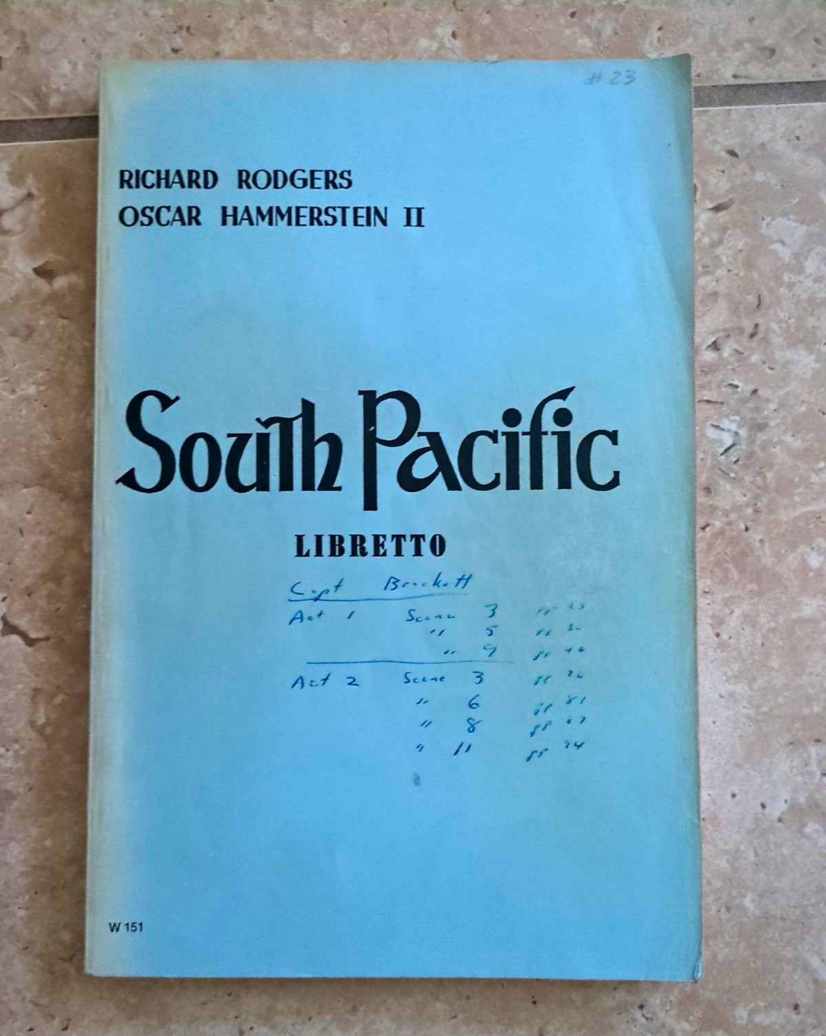 Richard Rodgers & Oscar Hammerstein II SOUTH PACIFIC Annotated Libretto Richard Rodgers & Oscar Hammerstein II SOUTH PACIFIC Annotated Libretto