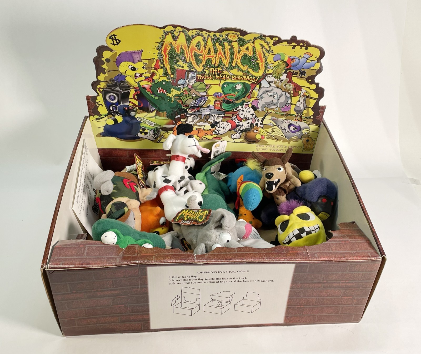 Complete Set Meanies Series 1 All 13 with Mystery Meanie & Original Display Box