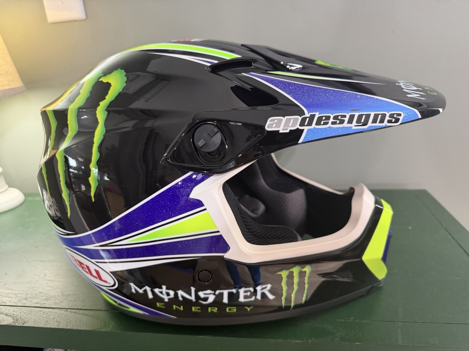 Bell AP Designs monster Energy XL Adult Helmet RARE FIND