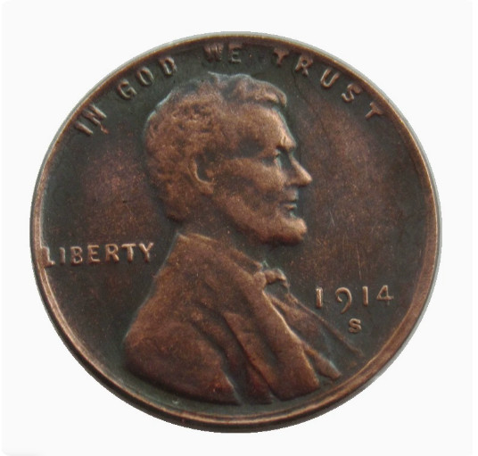 1914-S Lincoln Wheat Cent As shown in the figure