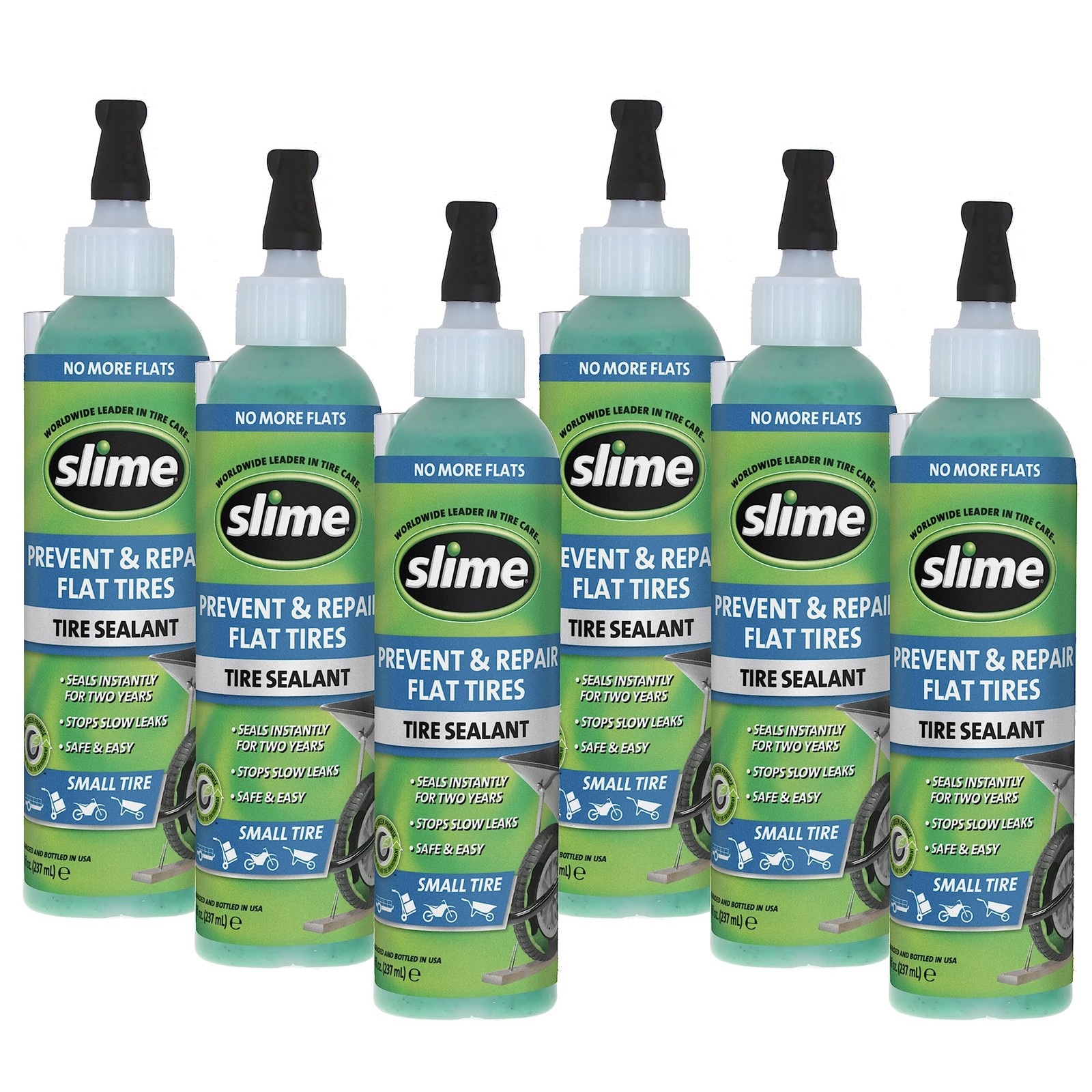 Slime 10007-6PK Flat Tire Puncture Repair Sealant, 8oz - 6 pack, clear Slime 10007-6PK Flat Tire Puncture Repair Sealant, 8oz - 6 pack, clear
