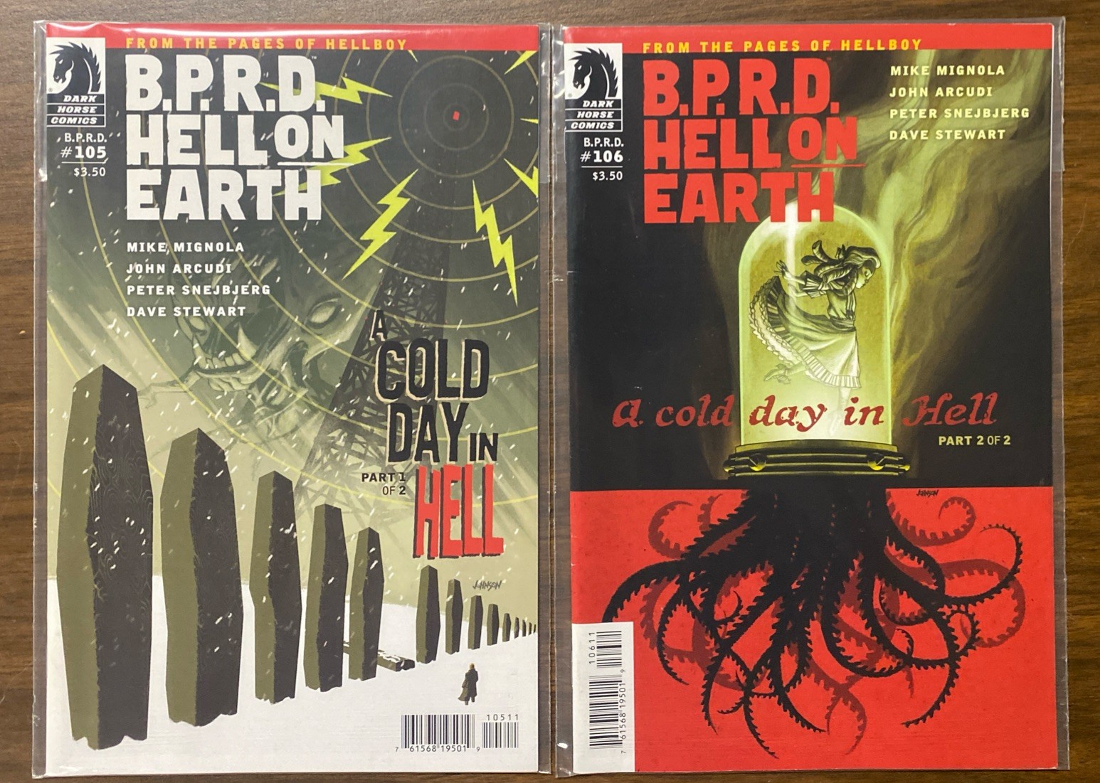 BPRD Hell on Earth  #105 & 106 -  Lot Of 2 Dark Horse Comics 2013 Nice