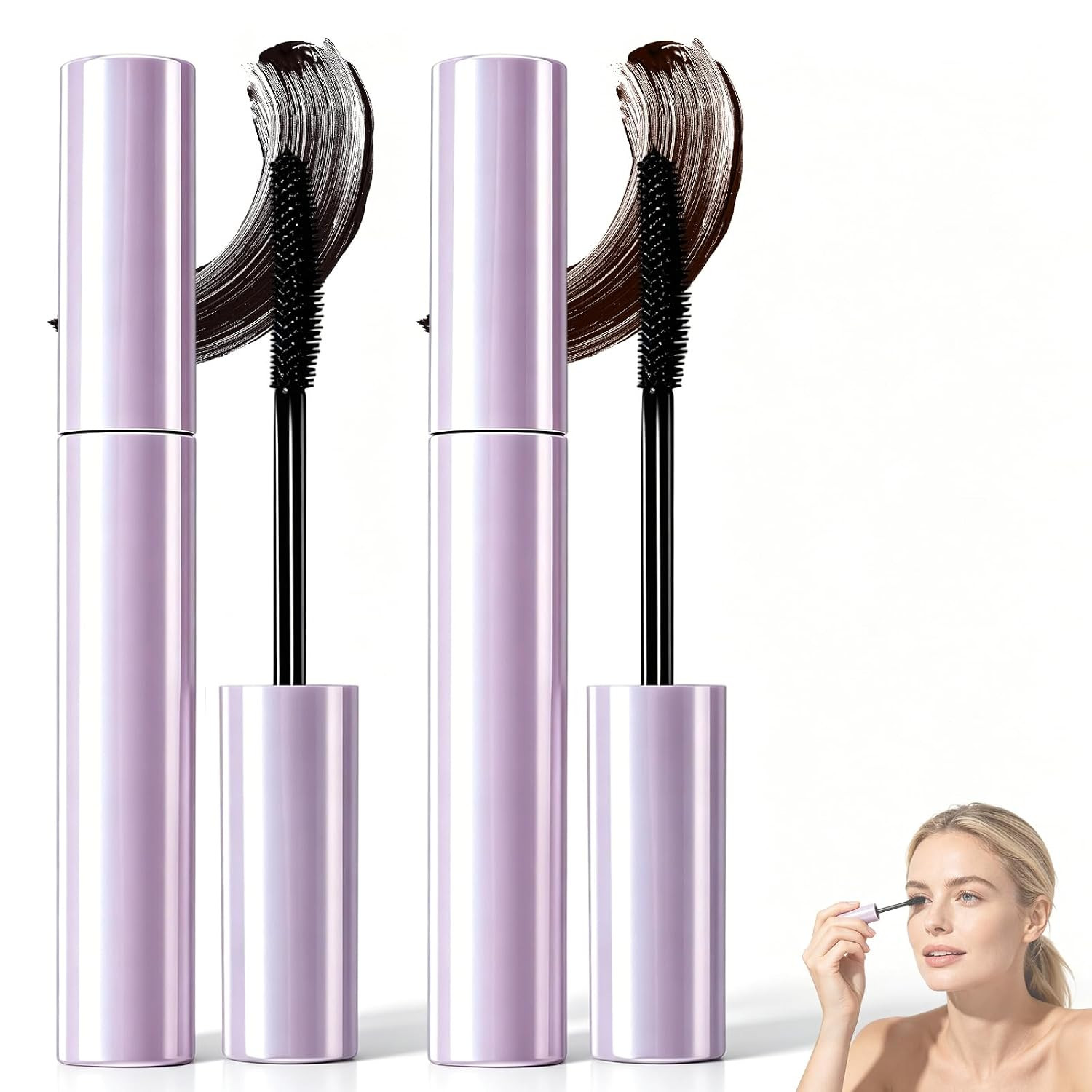 2Pcs Mascara for Older Women,Long Lasting Curl Mascara,Lengthening and Volumizin 2Pcs Mascara for Older Women,Long Lasting Curl Mascara,Lengthening and Volumizin